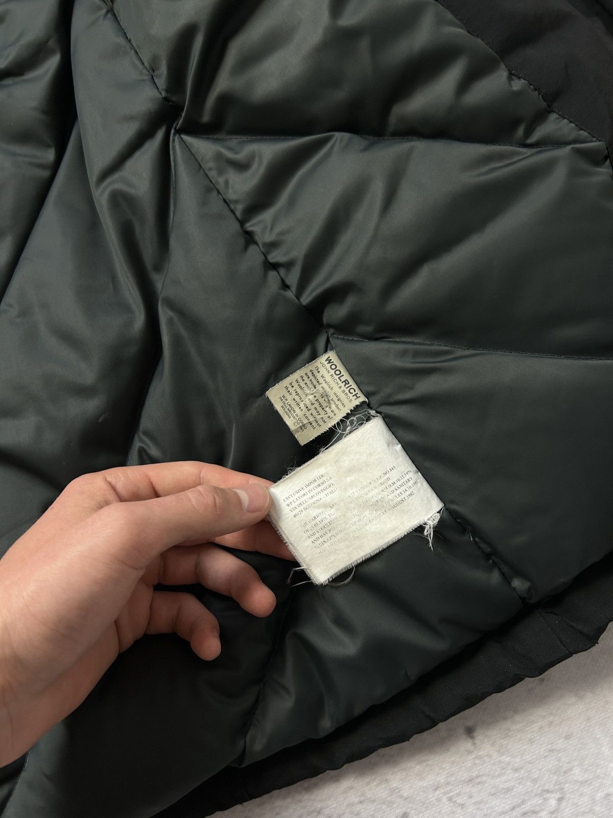 Woolrich Woolen Mills 💥Vintage Woolrich Black Down Jacket Mohair Faux Fur 00s Og💥 Size S / US 4 / IT 40 - 9 Thumbnail