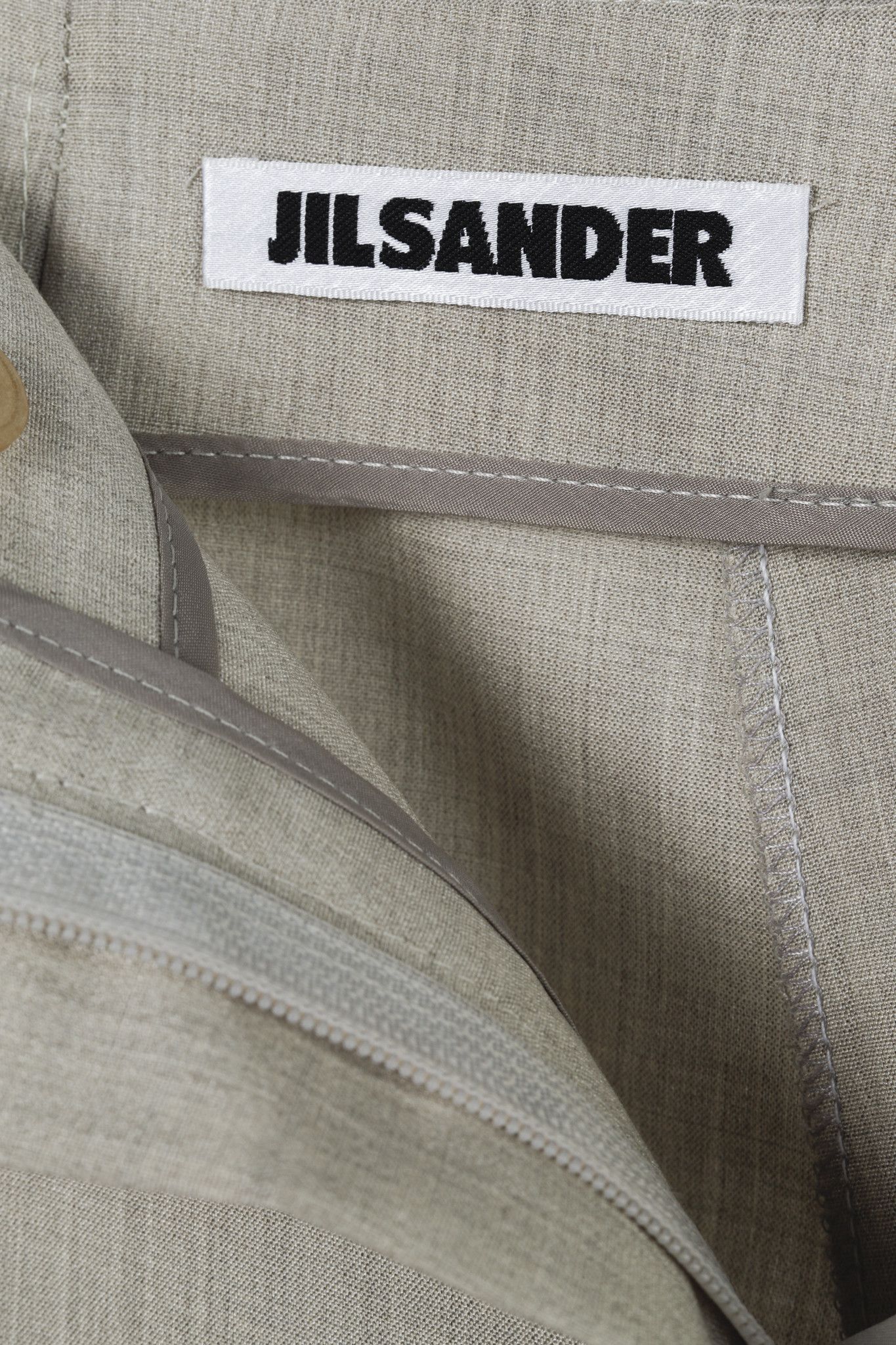 Jil Sander Jil Sander Grey Stretch-Wool Wide-Leg Pants Size 36" / US 14 / IT 50 - 4 Thumbnail