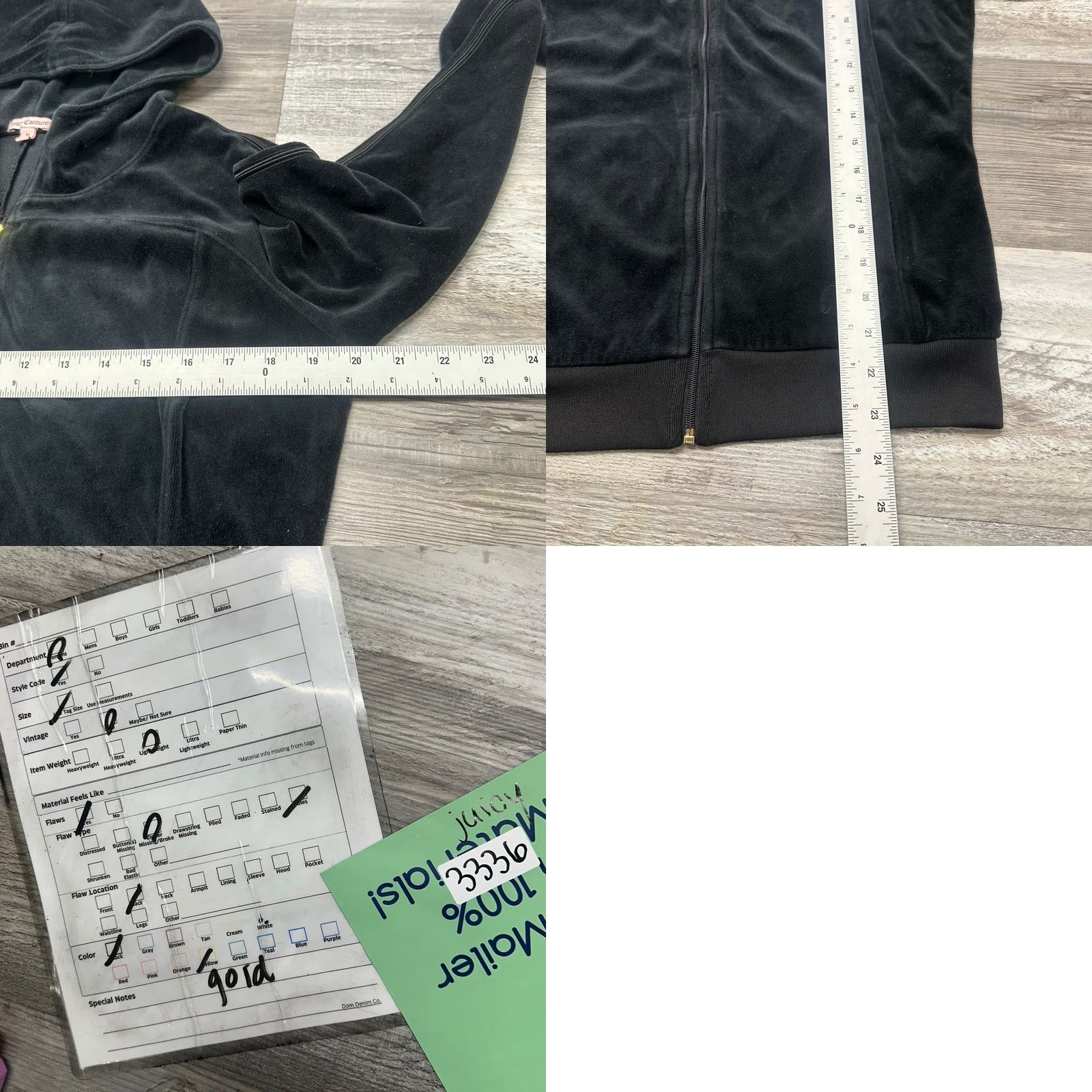 Juicy Couture VINTAGE Juicy Couture Black Womens M Velour Track Jacket Full Zip Hooded Streetwear Glow 2000s Womens Size M / US 6-8 / IT 42-44 - 8 Thumbnail