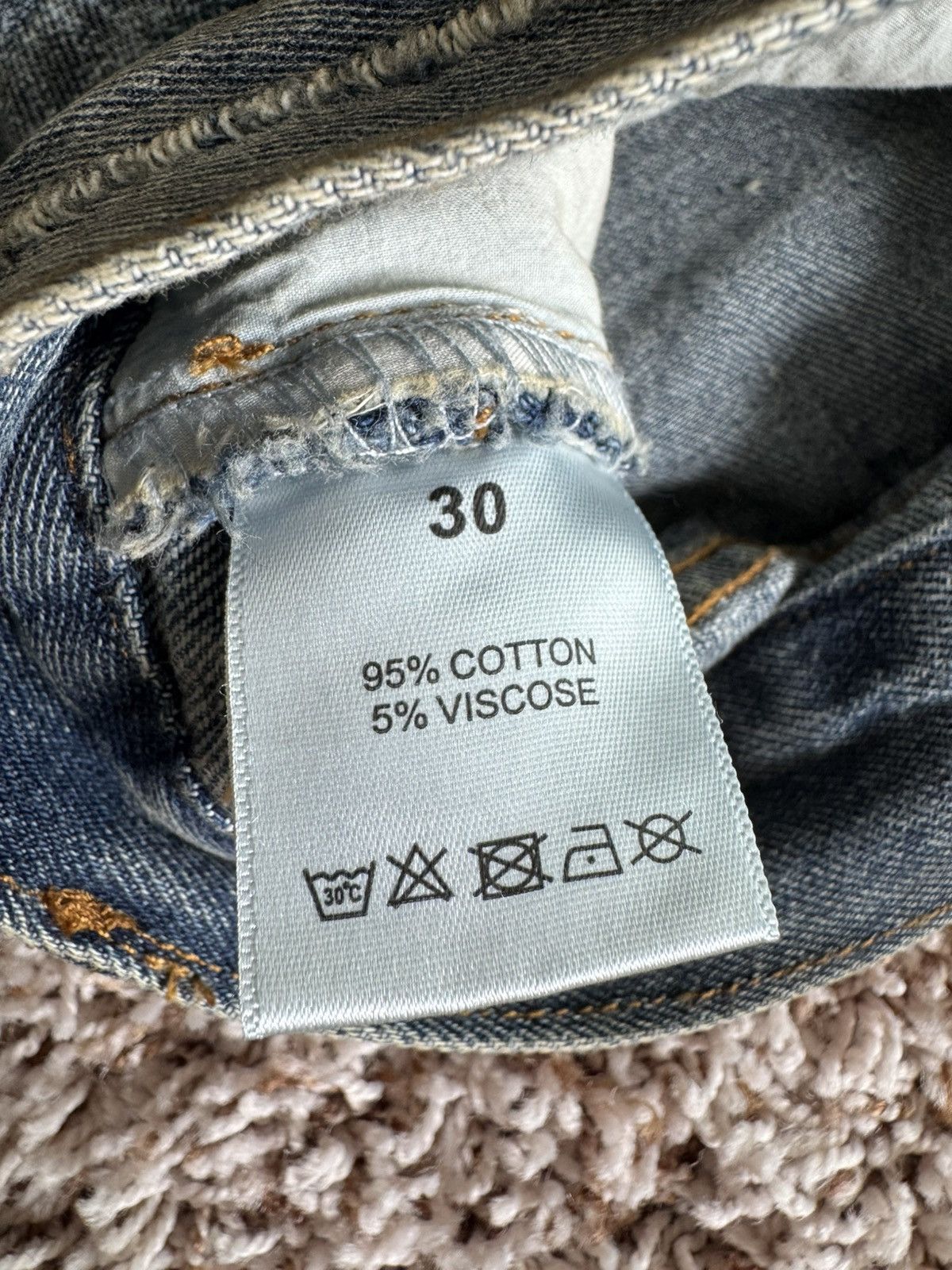 Vale Vale Forever Blue Denim Glitch Jeans Distressed Valley Size US 30 / EU 46 - 11 Thumbnail