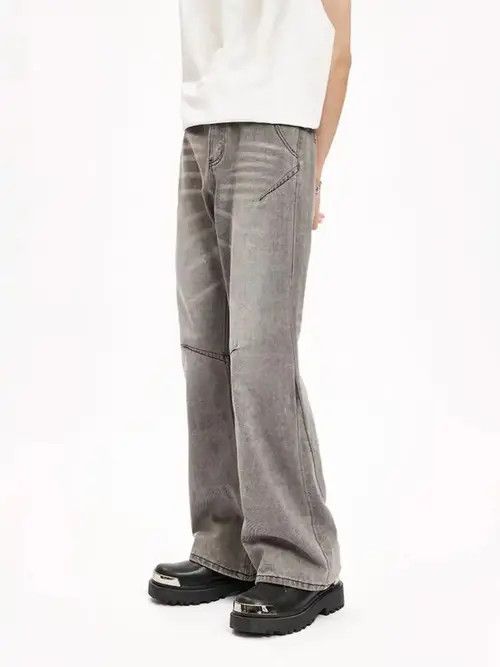 Japanese Brand × Jean Korean micro flare trousers smoky grey jeans Size US 32 / EU 48 - 3 Thumbnail