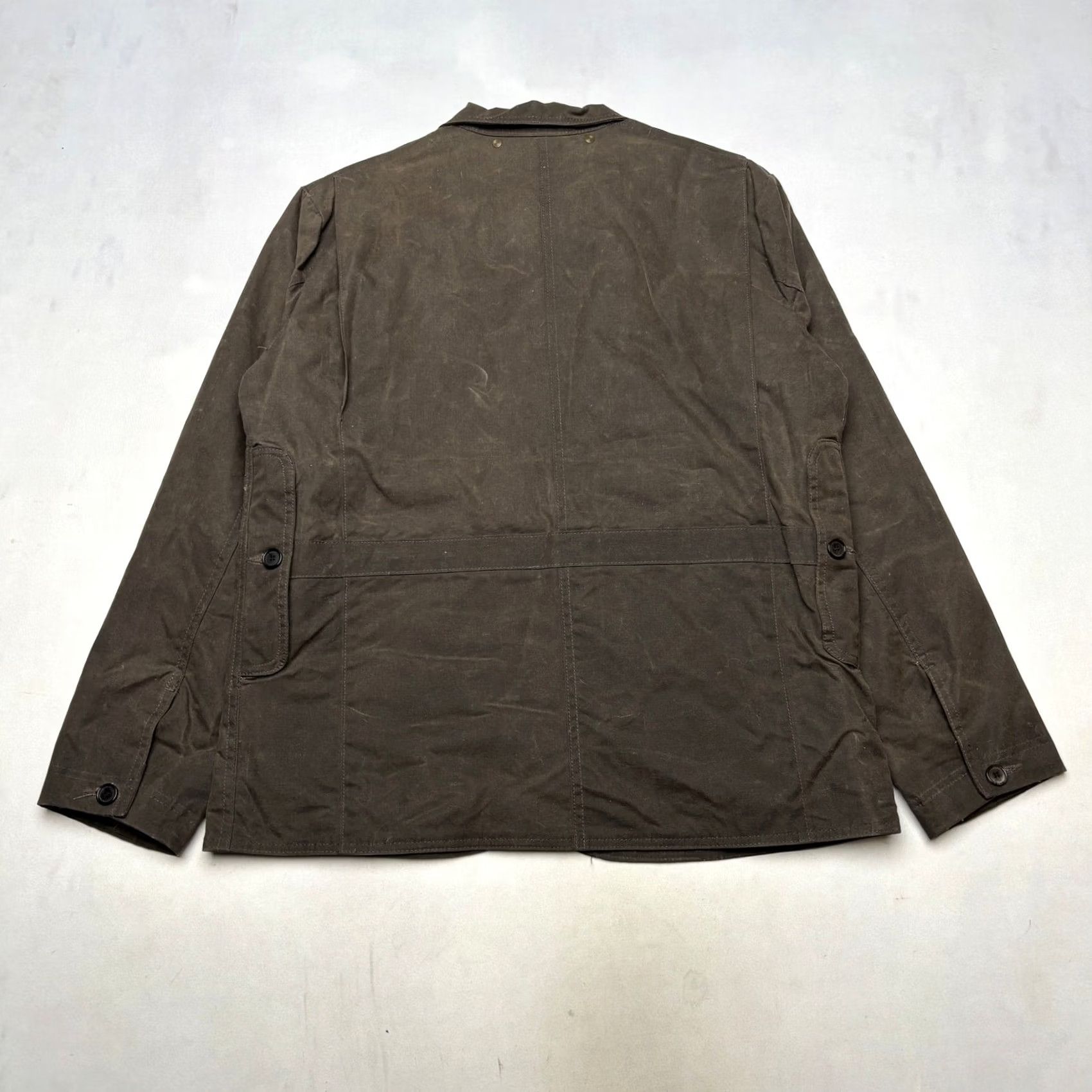 Billy Reid Billy Reid MSL ALA Waxed Cotton Chore Coat Jacket Men M Brown Rivet Oilskin Coat Size US M / EU 48-50 / 2 - 3 Thumbnail