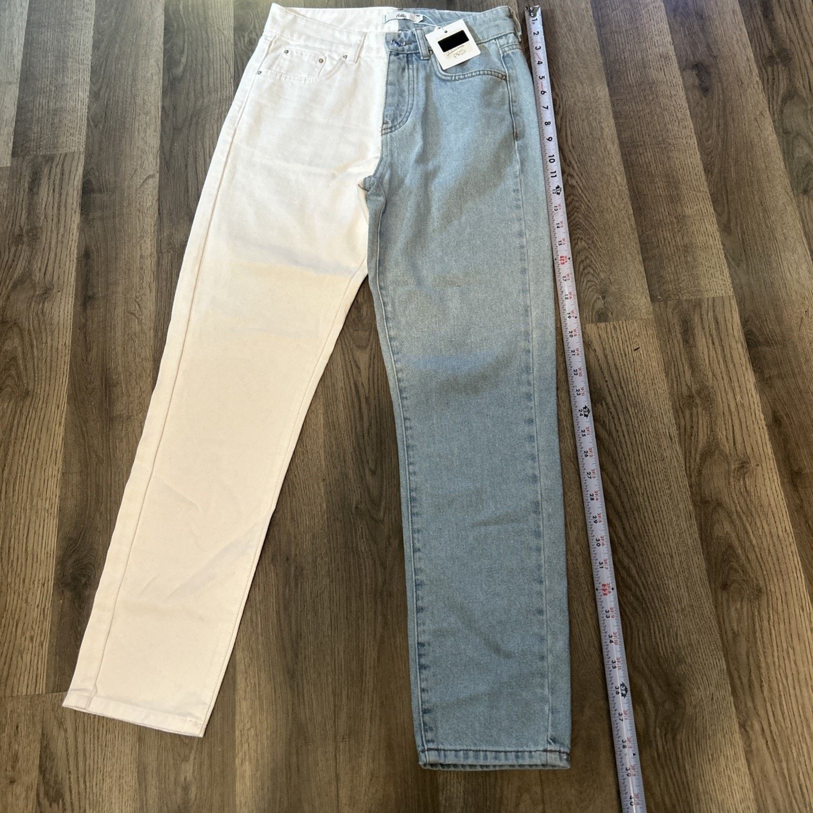 Other Adika Size Small Women’s Two Toned White & Denim Jeans New Size 26" / US 2 / IT 38 - 9 Thumbnail