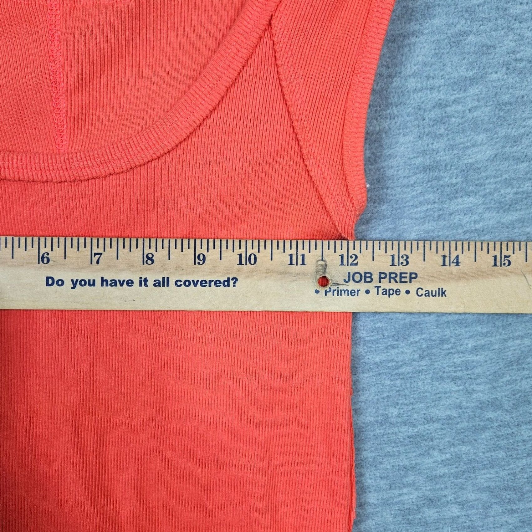 Vintage We the Free Women's Orange Round Neck Tank XS Cotton Blend Slim Fit Regular Short Sleeve Tank top XS Size XS / US 0-2 / IT 36-38 - 4 Thumbnail