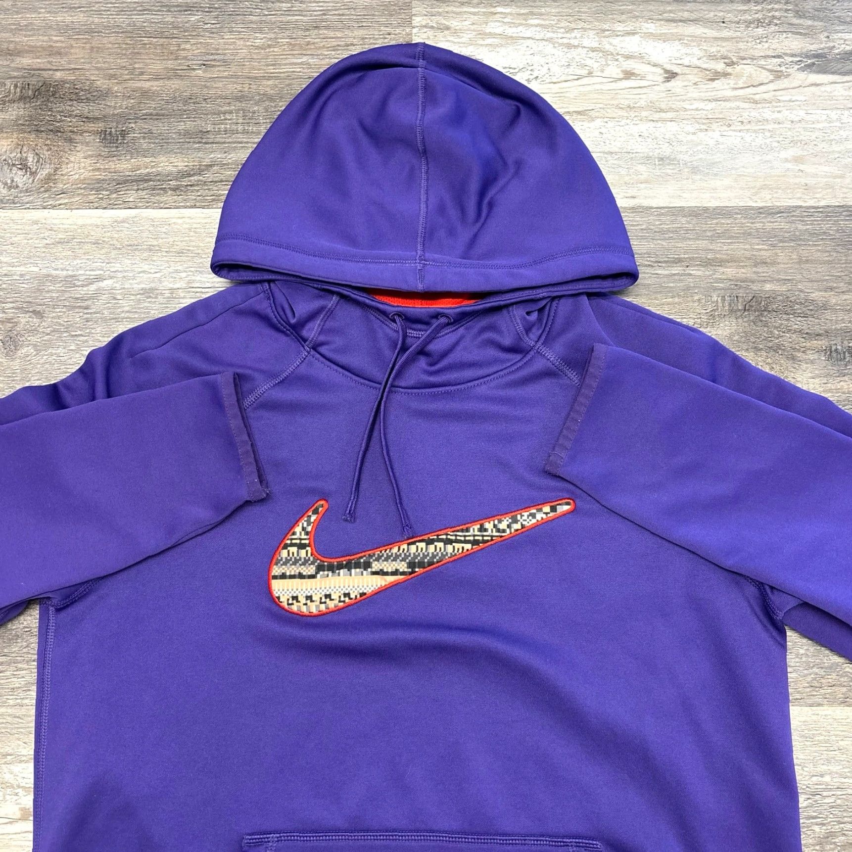 Nike Nike Therma-Fit Purple Orange Womens M Big Swoosh Hooded Sweatshirt Size M / US 6-8 / IT 42-44 - 2 Thumbnail