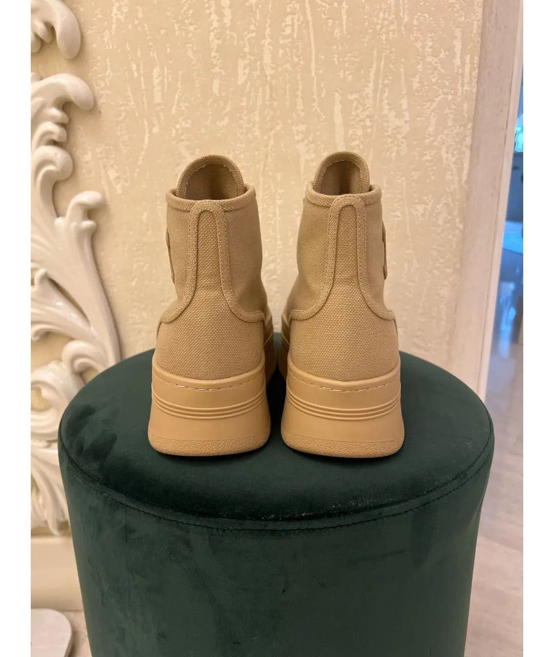 Celine o1bcso1str0724 Wedge Lace Up Boot in Sand Size US 8 / IT 38 - 3 Thumbnail