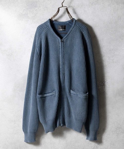Number (N)ine number nine VINTAGE OVERDYE ACID WASHED ZIP CARDIGAN Size US L / EU 52-54 / 3 - 1 Thumbnail