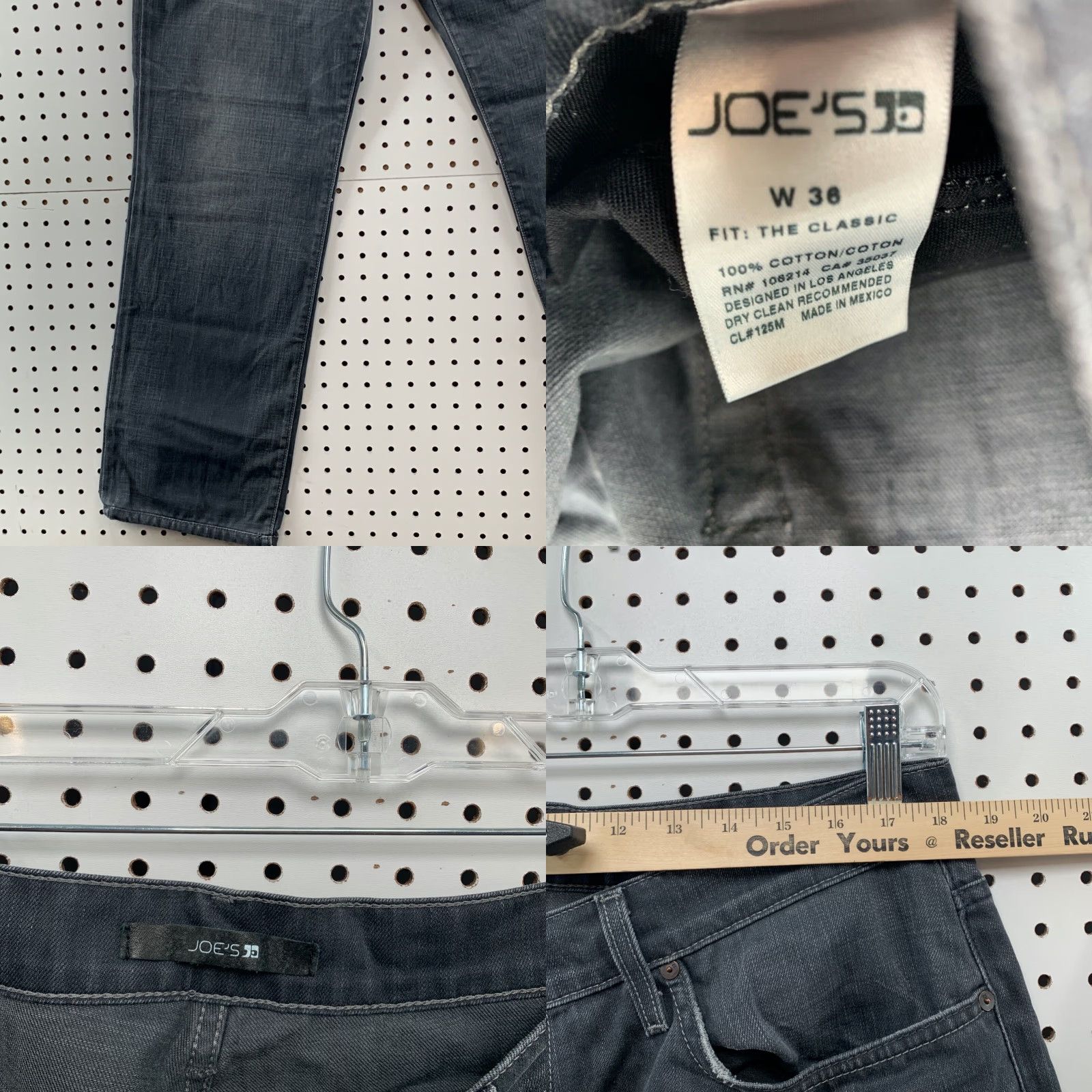 Vintage Joes Jeans Jeans Dark Black 36 Women’s Size 5-pocket Dark Denim Straight Leg Classic Fit 36 Women’s Jeans Size 25" / US 0 / IT 36 - 8 Thumbnail
