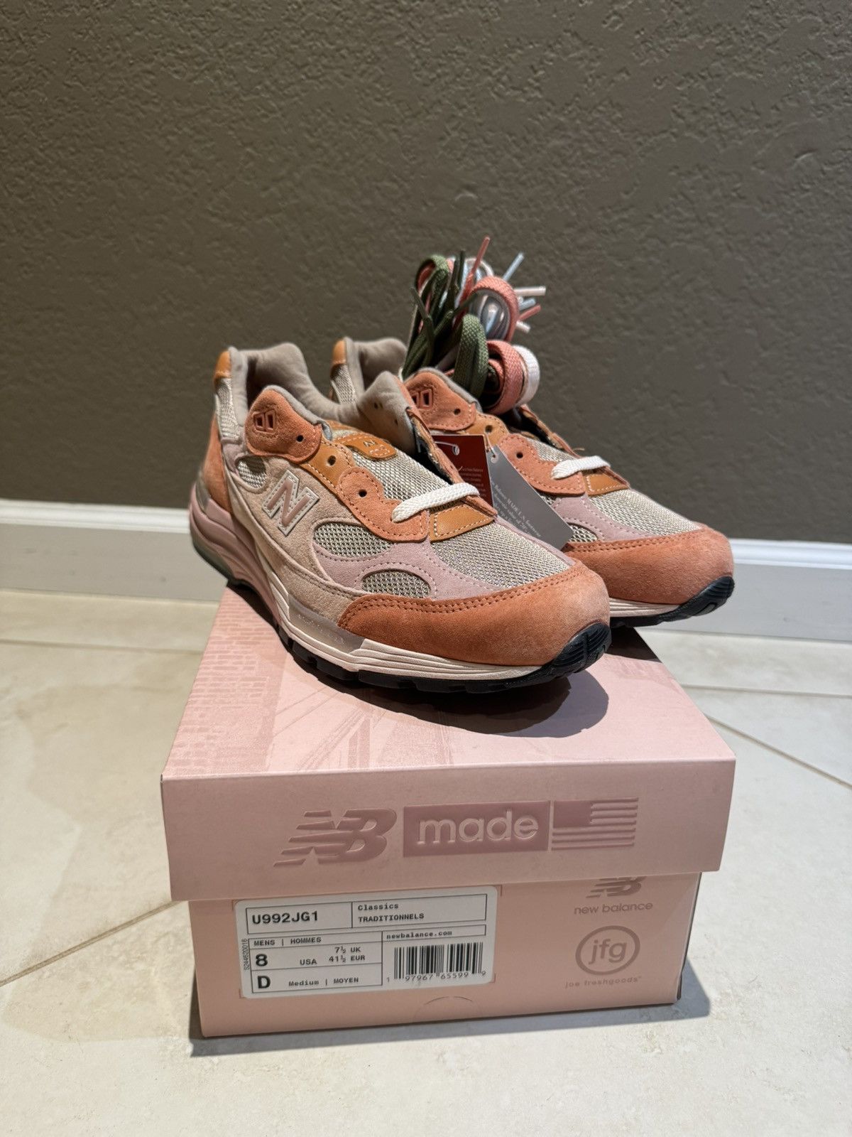 Joe Freshgoods × New Balance NEW 8 Joe Freshgoods New Balance 992 Suede Multiple Laces Size US 8 / EU 41 - 3 Thumbnail