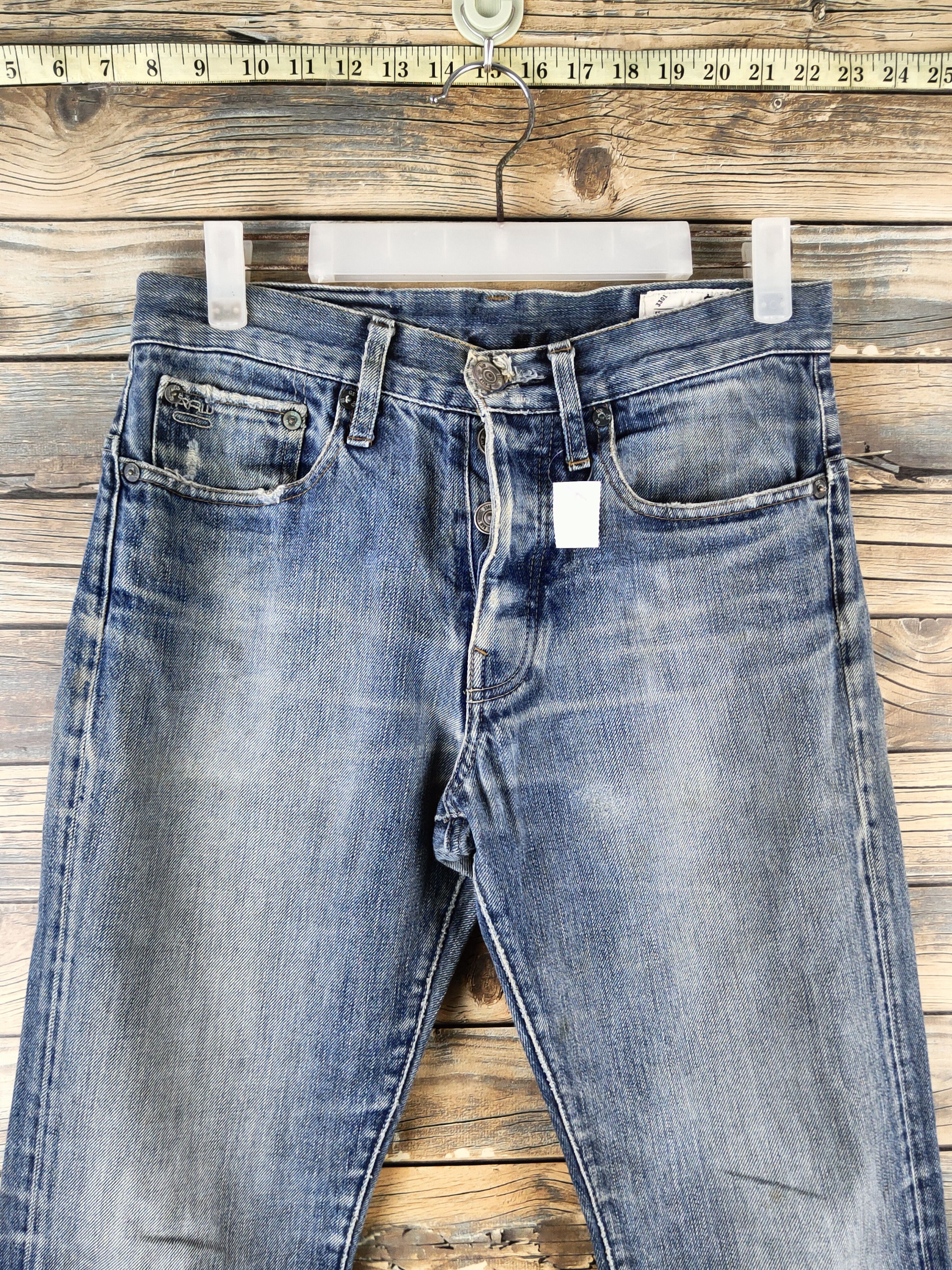 G-Star DL G-star Raw Blue Distressed Ripped Jeans #46-961 Size US 28 / EU 44 - 2 Thumbnail