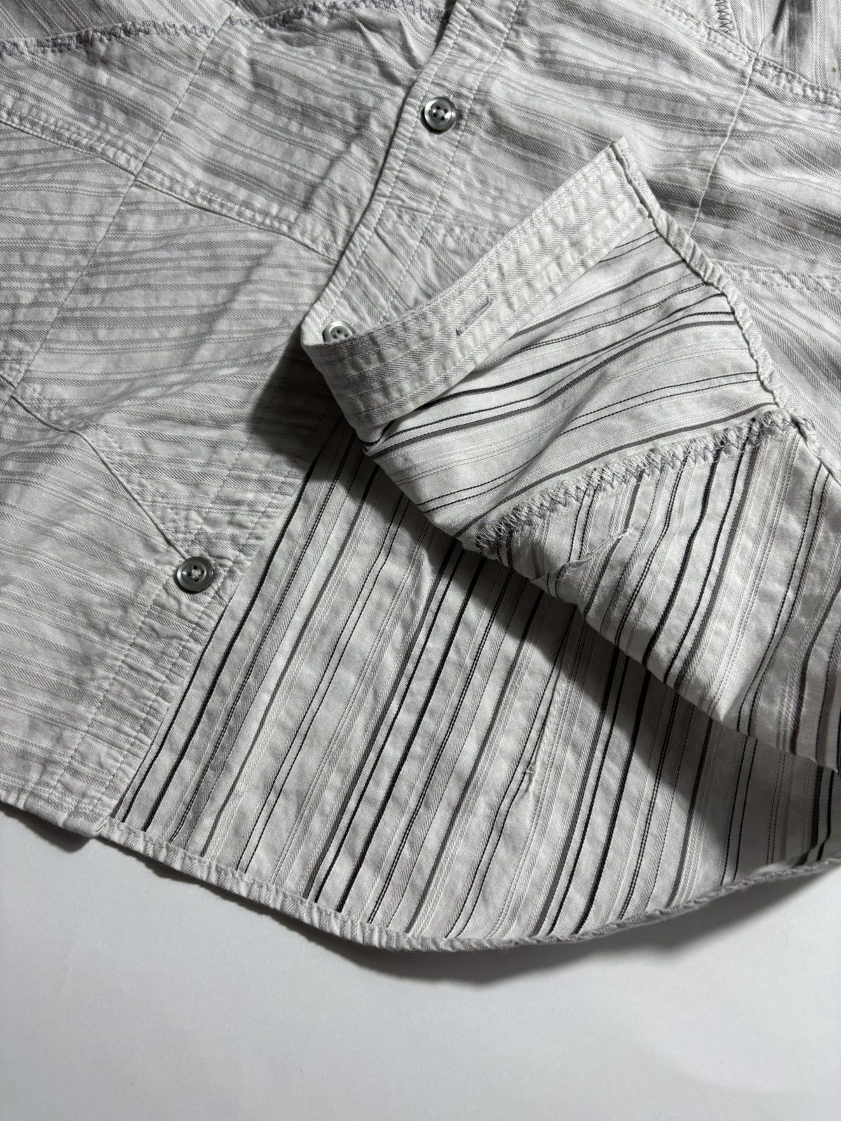 Tornado Mart TORNADO MART PATCHWORK BUTTON UP L/S SHIRT Size US L / EU 52-54 / 3 - 4 Thumbnail