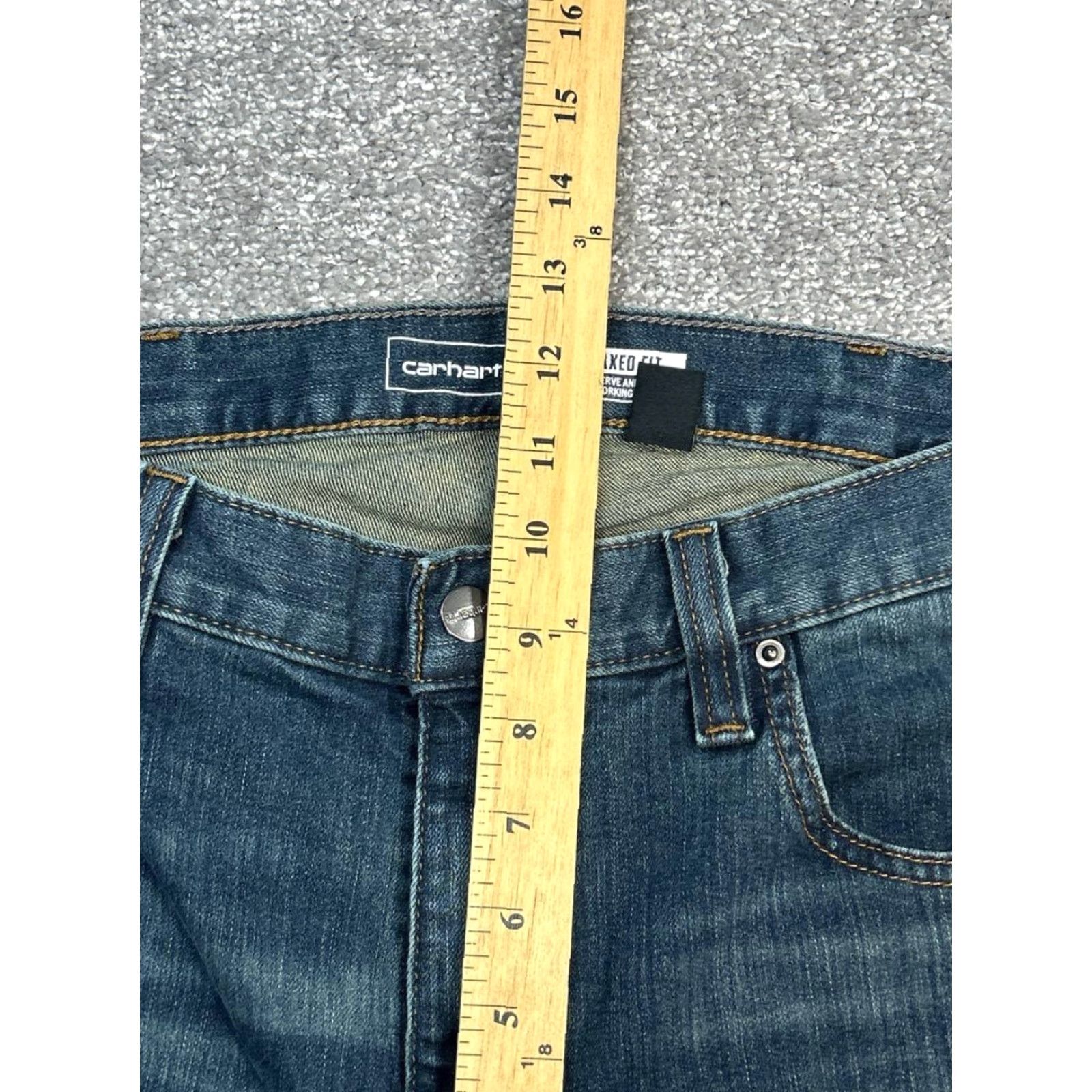 Carhartt VINTAGE Carhartt Rugged Flex Jeans Mens 30 Blue Relaxed Fit Low Rise Tapered Leg 30x25.5 Size US 30 / EU 46 - 5 Thumbnail