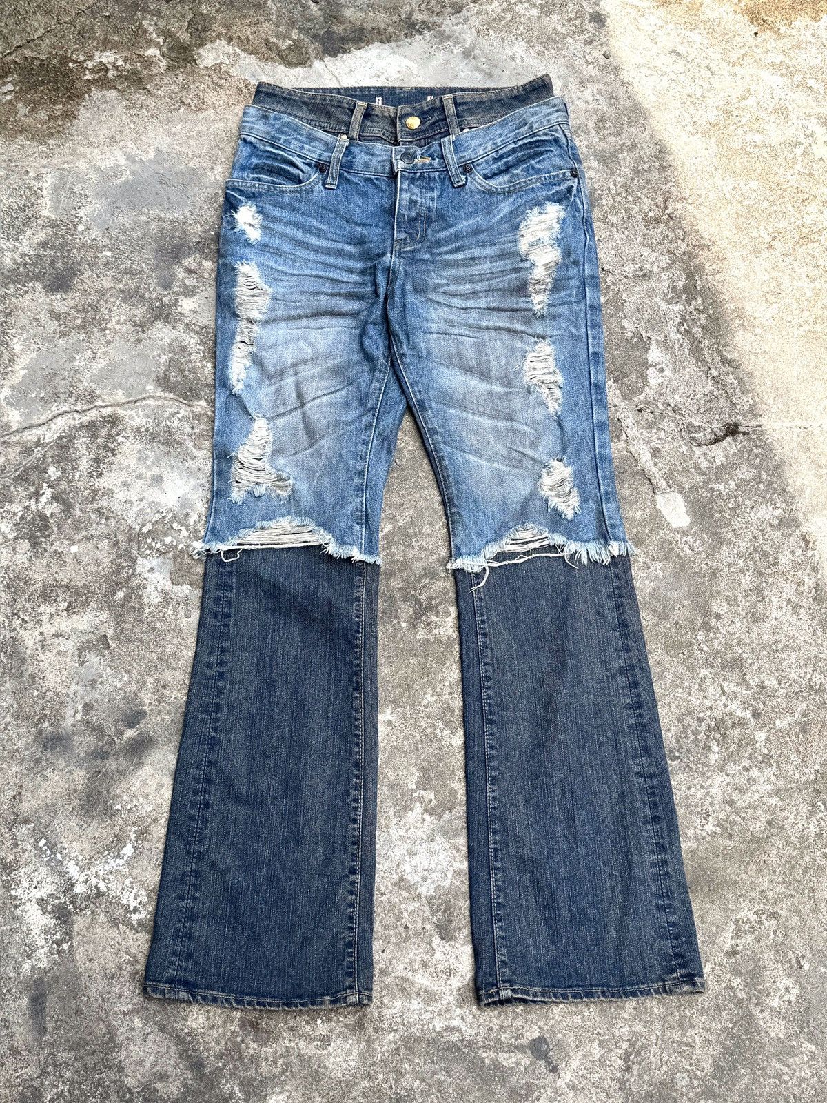 Le Grande Bleu (L.G.B.) Flared Fuga Double Layers 1of1 Denim Pants Goa ifsix Styled Size US 29 - 1 Thumbnail