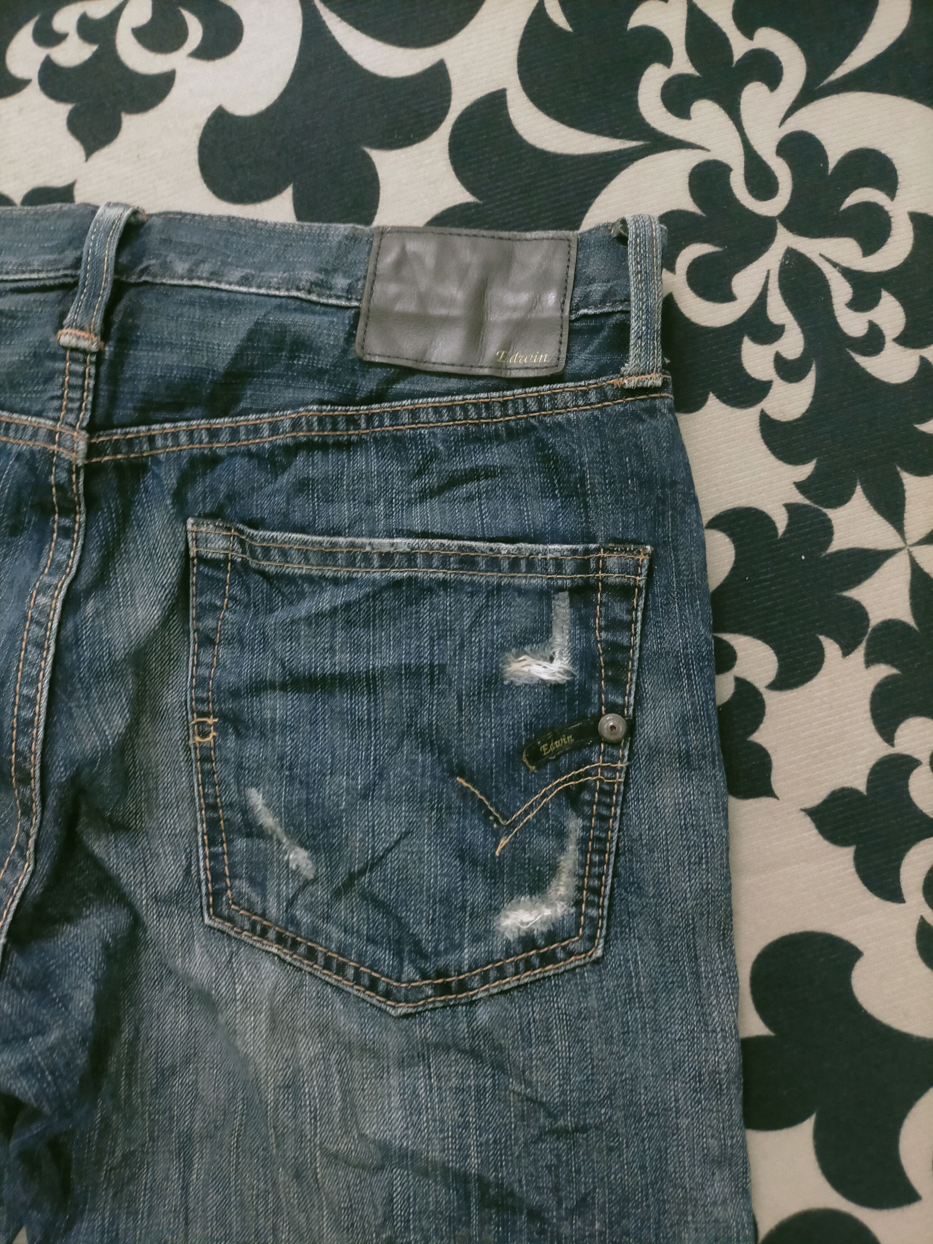 Edwin × Seditionaries 🔥 Distressed 🔥 Edwin 503VG Kurt Cobain Style Jeans Size US 30 / EU 46 - 10 Thumbnail