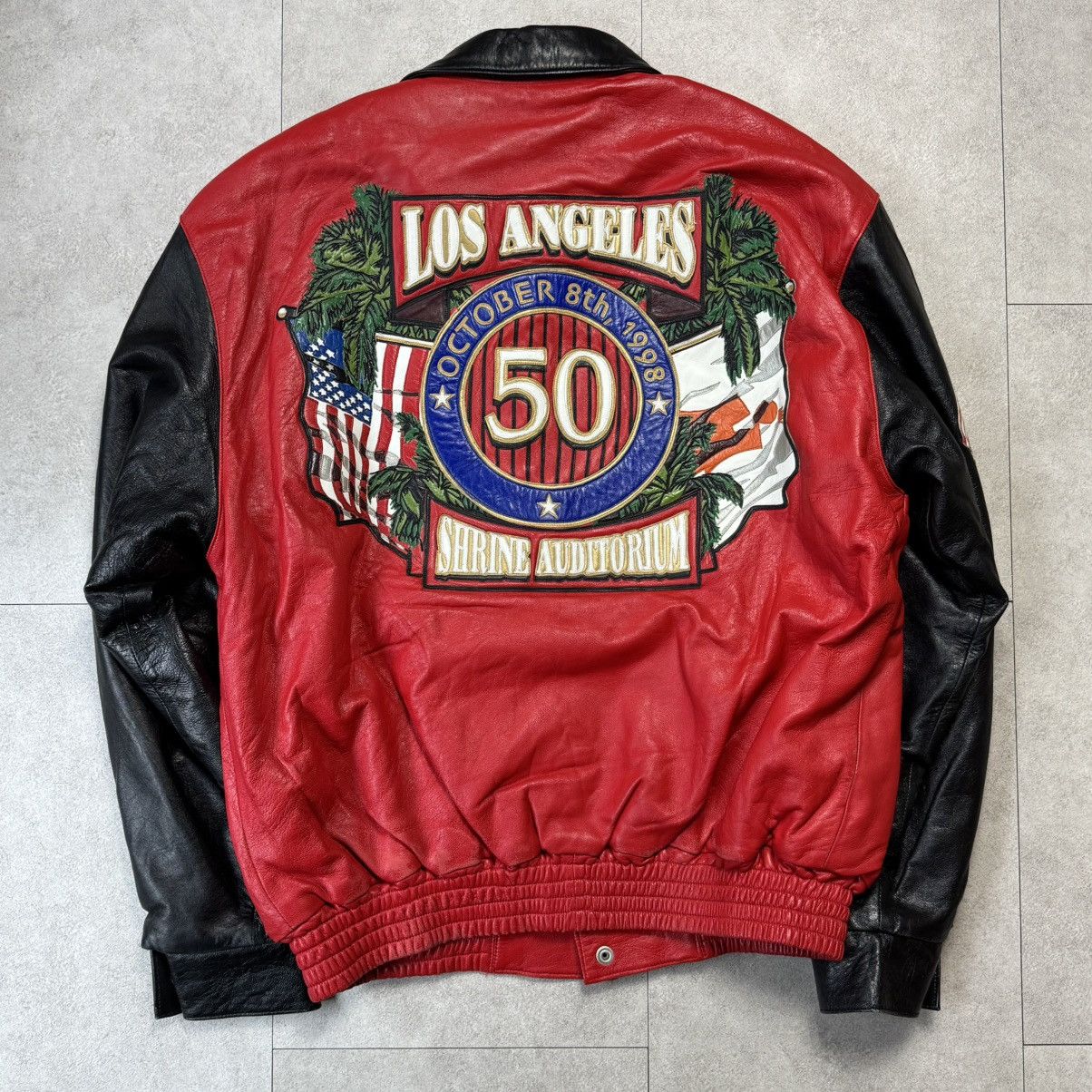 ジャケット・アウター Jeff Hamilton Los Angeles Virsity Jacket Jeff Hamilton Jeff Hamilton Los Angeles Virsity Leather Jacket