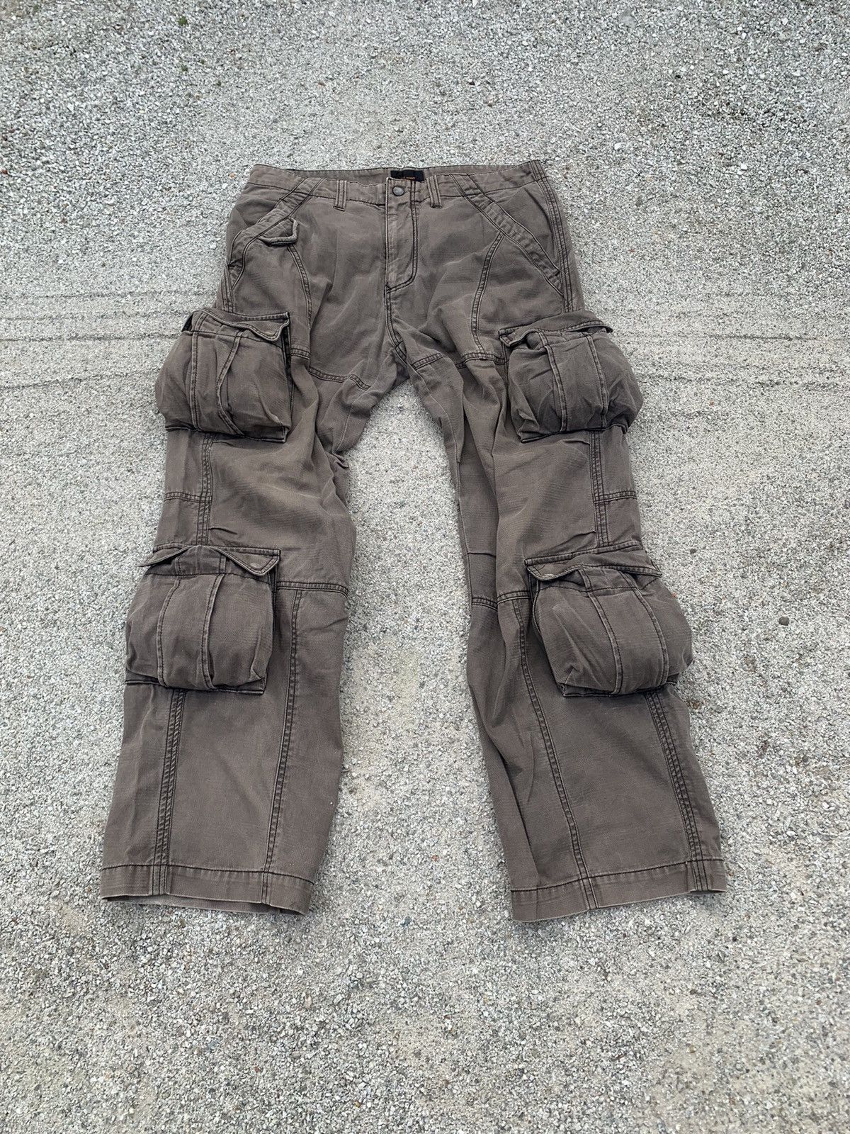 TETE HOMME DOUBLE WAISTBAND CARGO PANTS | Barhaine Archive