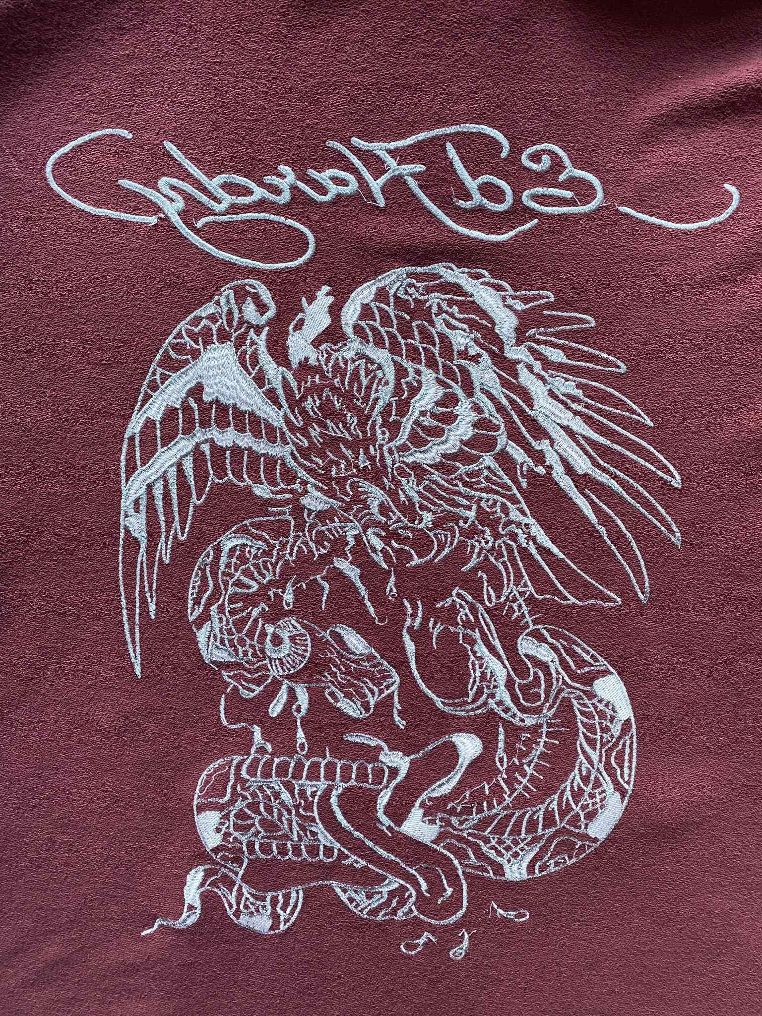 Ed Hardy Ed Hardy Eagle Skull Oversize Pouch Hoodie Washed Embroidery Size US L / EU 52-54 / 3 - 5 Thumbnail