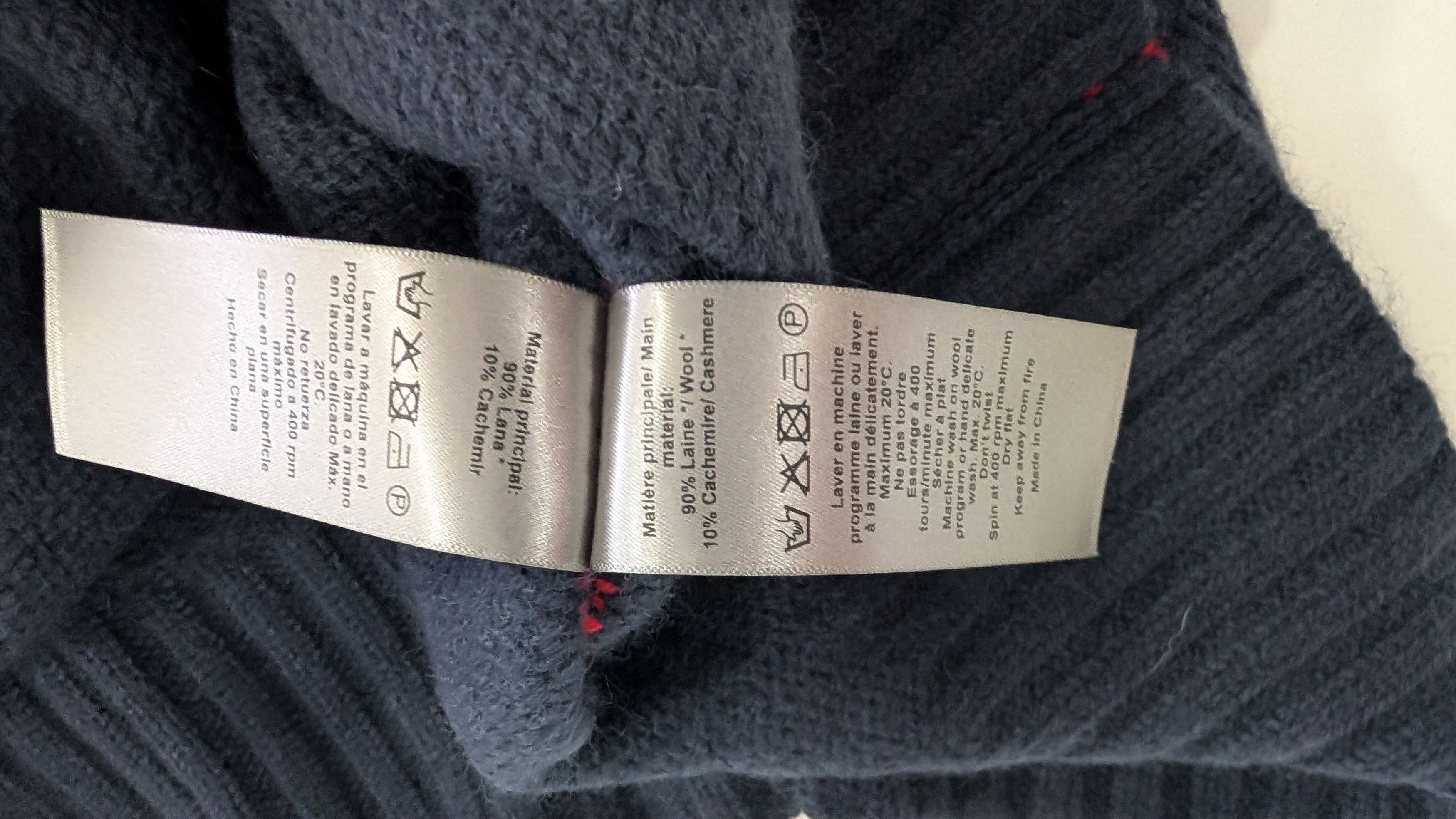 Zadig & Voltaire ZADIG & VOLTAIRE Darcy Wool Cashmere Vest Navy Red M/L Size M / US 6-8 / IT 42-44 - 9 Thumbnail