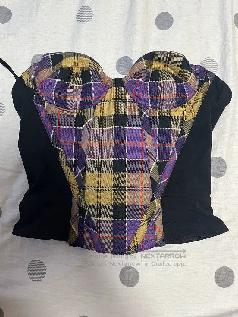 Vivienne Westwood Vivienne Westwood Yellow and Purple Striped Corset Top Size M / US 6-8 / IT 42-44 - 1 Thumbnail
