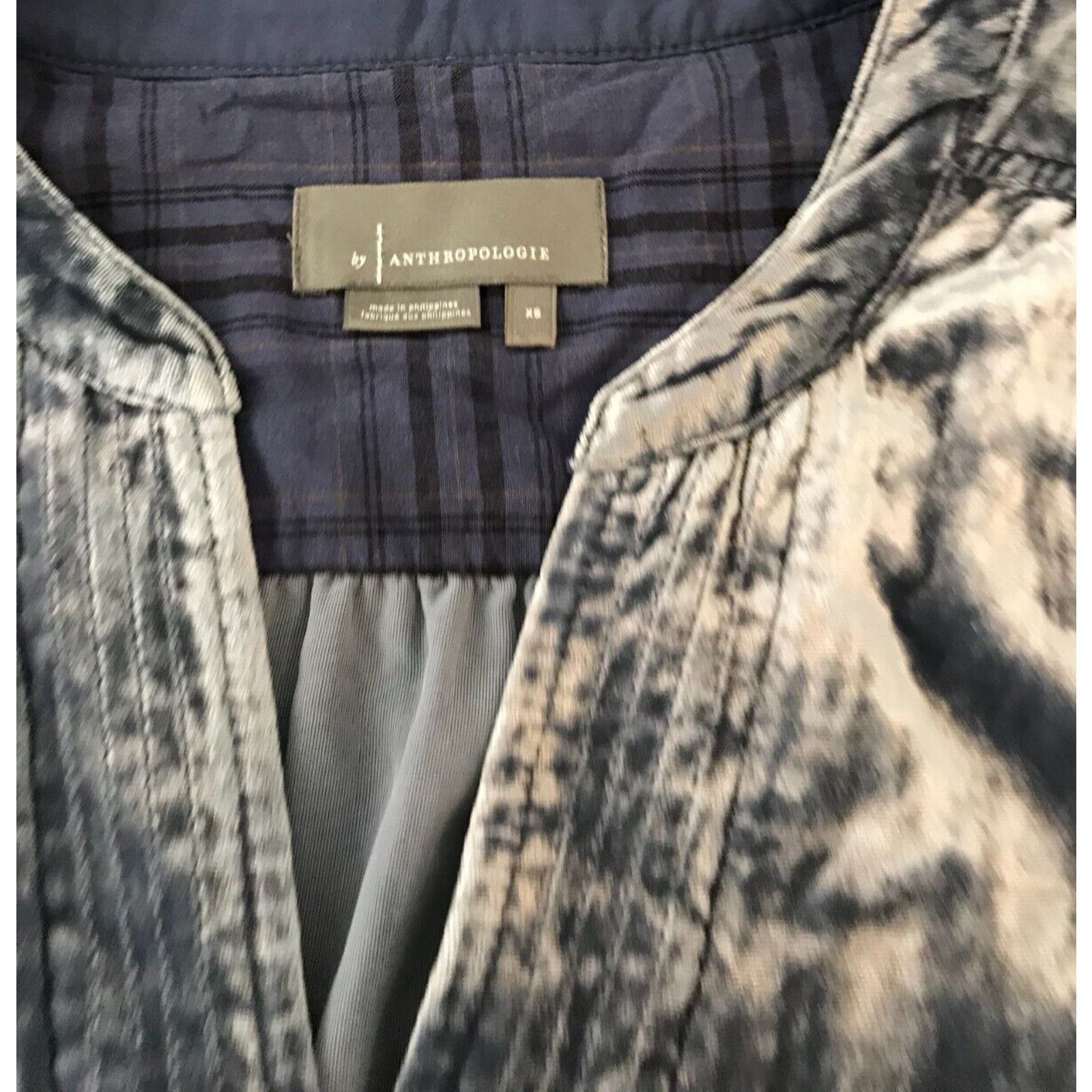 Anthropologie Anthropologie Melody Velvet Tunic Dress Slate Blue L/S Size XS / US 0-2 / IT 36-38 - 5 Thumbnail