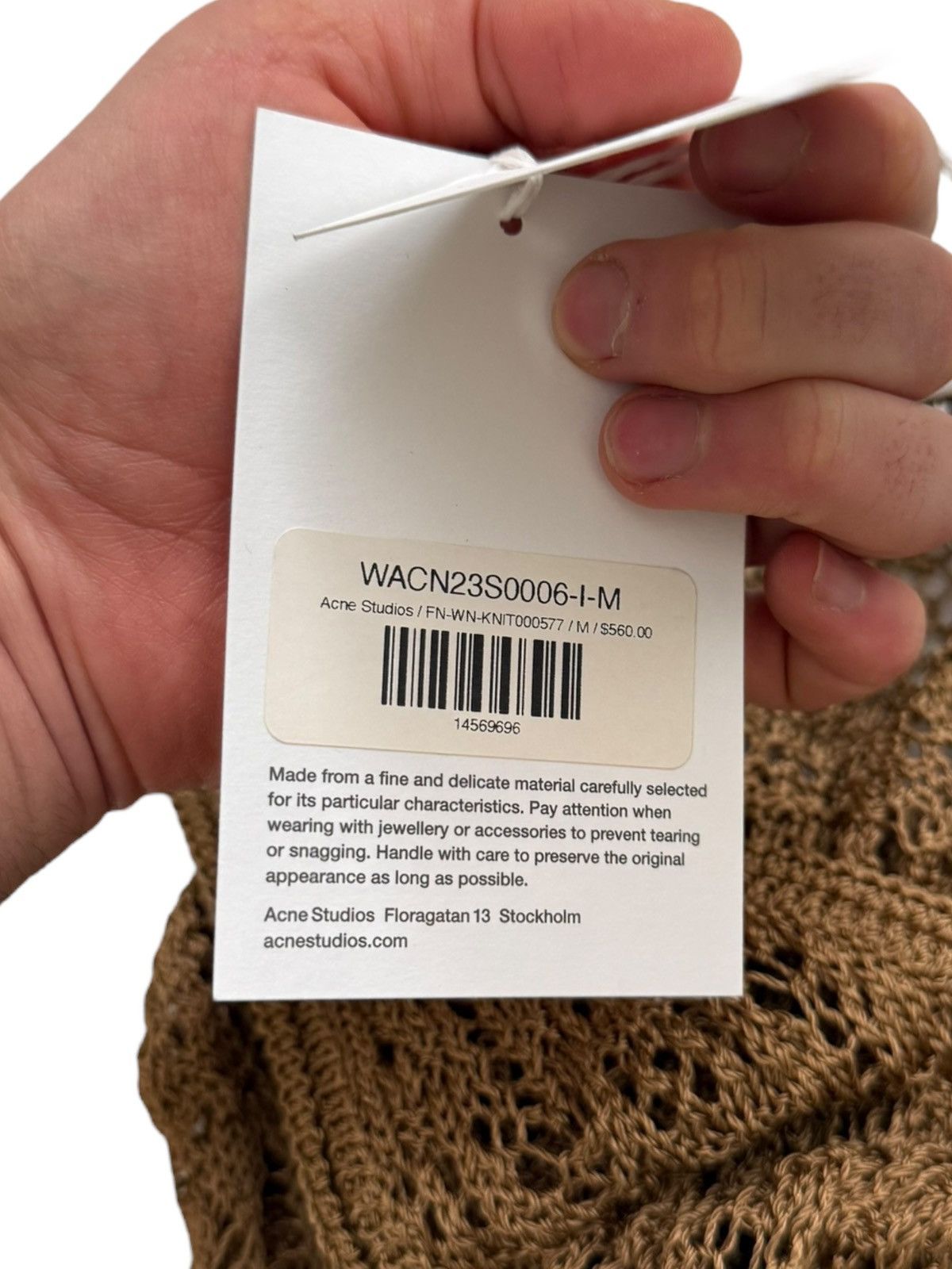 Acne Studios Knit Caramel Brown Bodysuit Tank Top Size M / US 6-8 / IT 42-44 - 6 Thumbnail