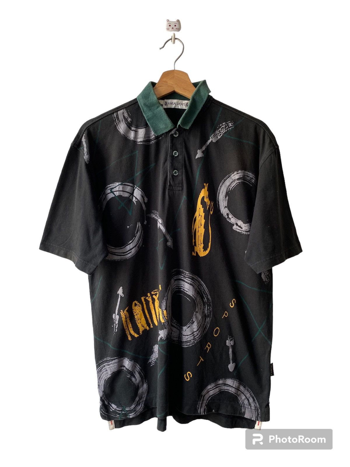 Japanese Brand × Kansai Yamamoto Vintage 90’s Kansai Sport Polo Tee Size US L / EU 52-54 / 3 - 1 Thumbnail
