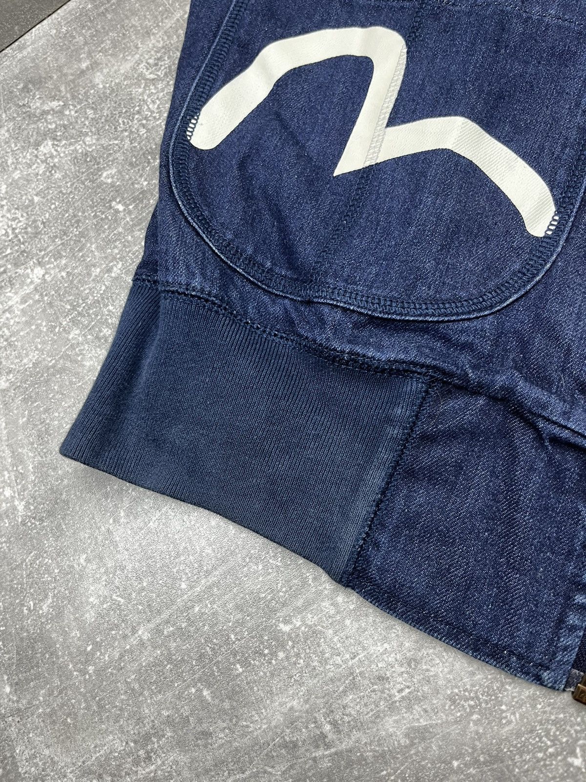 Evisu × Japanese Brand Vintage Navy Blue Denim Jeans Zip Sweatshirt Hoodie Evisu Size US M / EU 48-50 / 2 - 15 Thumbnail