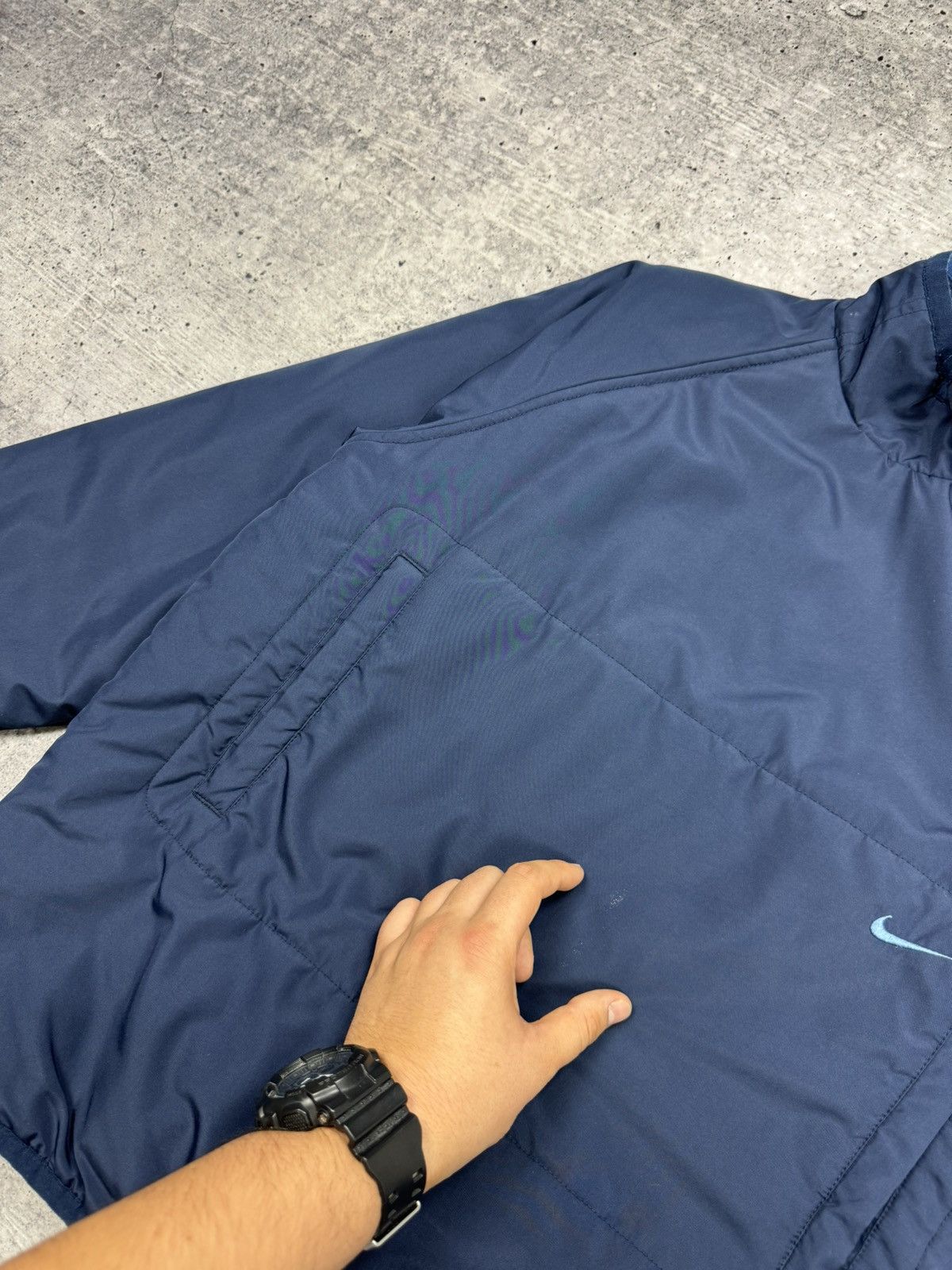 Nike × Vintage Vintage Nike 90’s Y2K Style Drill Nylon Anorak Bomber Jacket Size US S / EU 44-46 / 1 - 11 Thumbnail