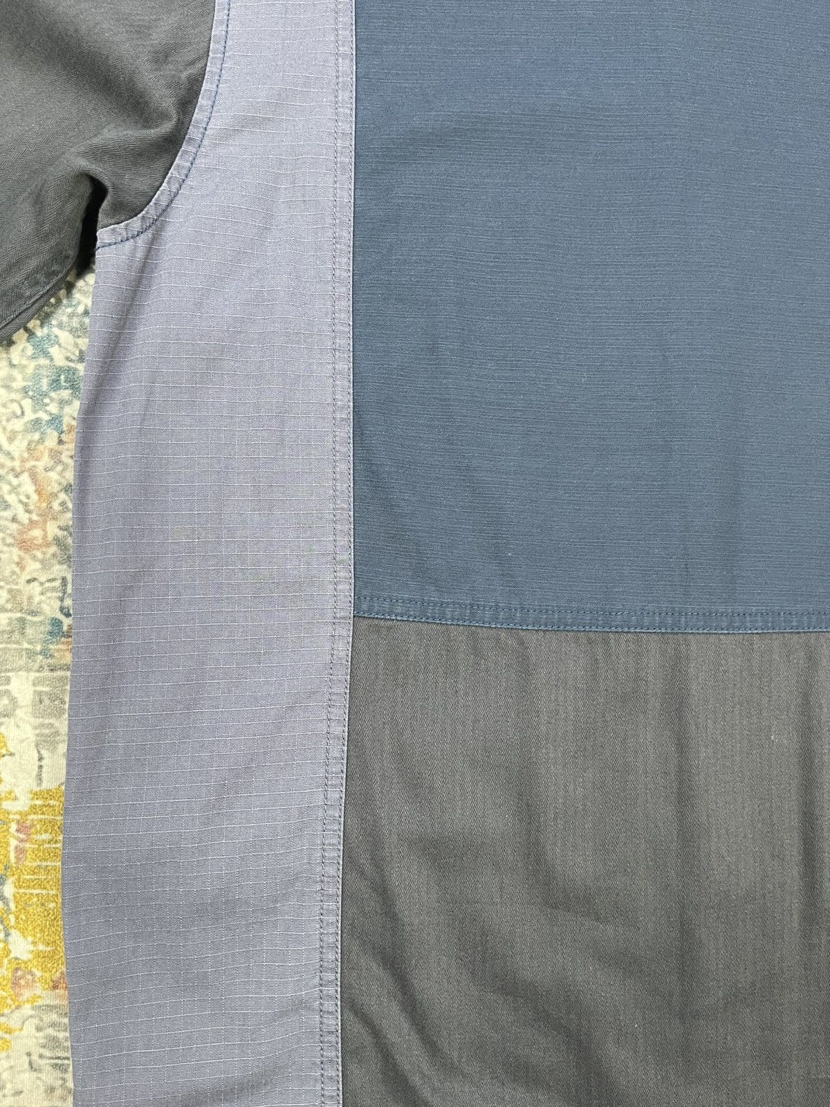 Japanese Brand Coen Patchwork HBT, Ripstop, Poplin Overshirt Size US S / EU 44-46 / 1 - 9 Thumbnail