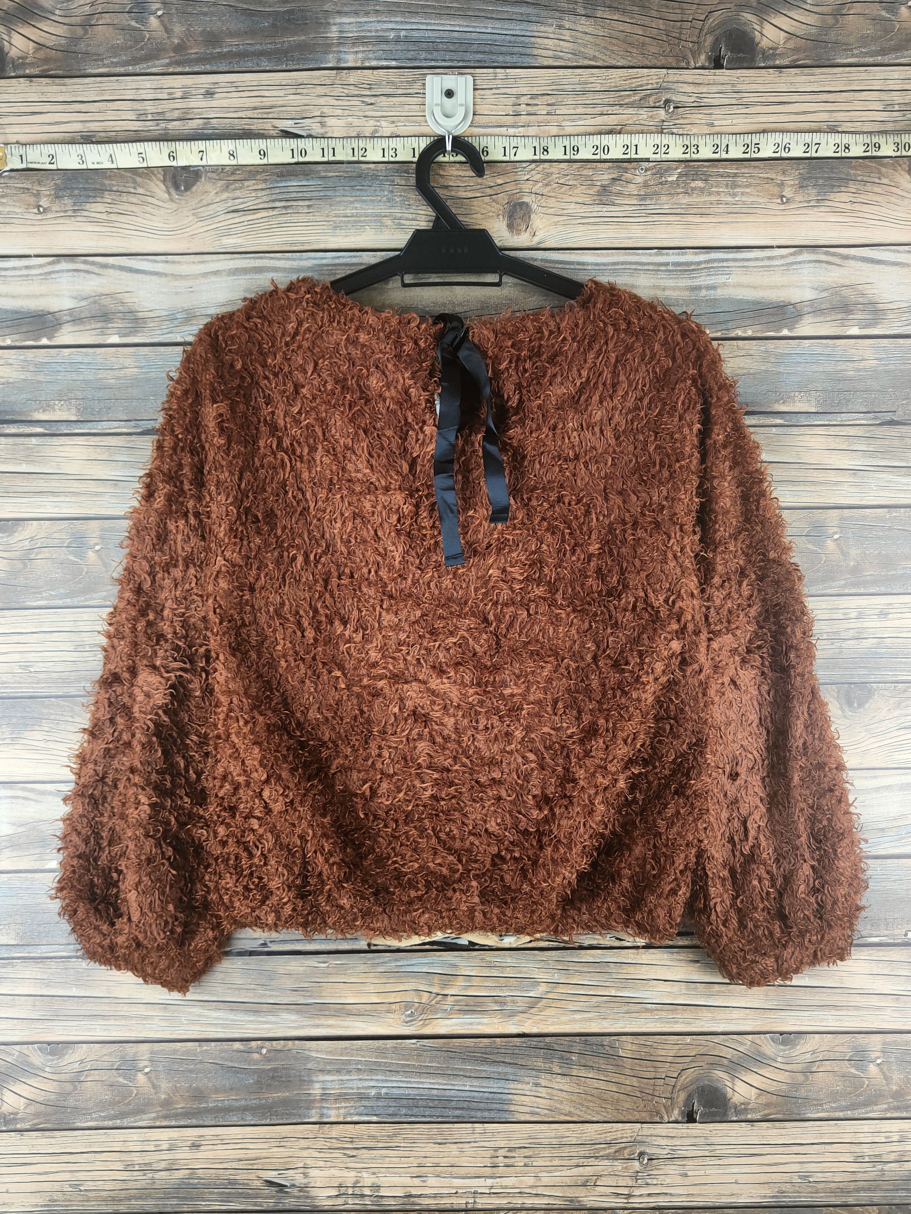 Japanese Brand DL Rope Picnic Brown Fur Mohair Knitwear #46-500 Size XS / US 0-2 / IT 36-38 - 7 Thumbnail