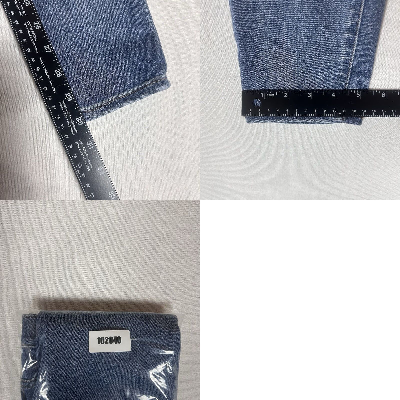 J.Crew J.Crew Jeans Skinny Low Rise 27/30 Womens Button Zip 30in Inseam Stretch Pockets Blue Size 27" / US 4 / IT 40 - 8 Thumbnail
