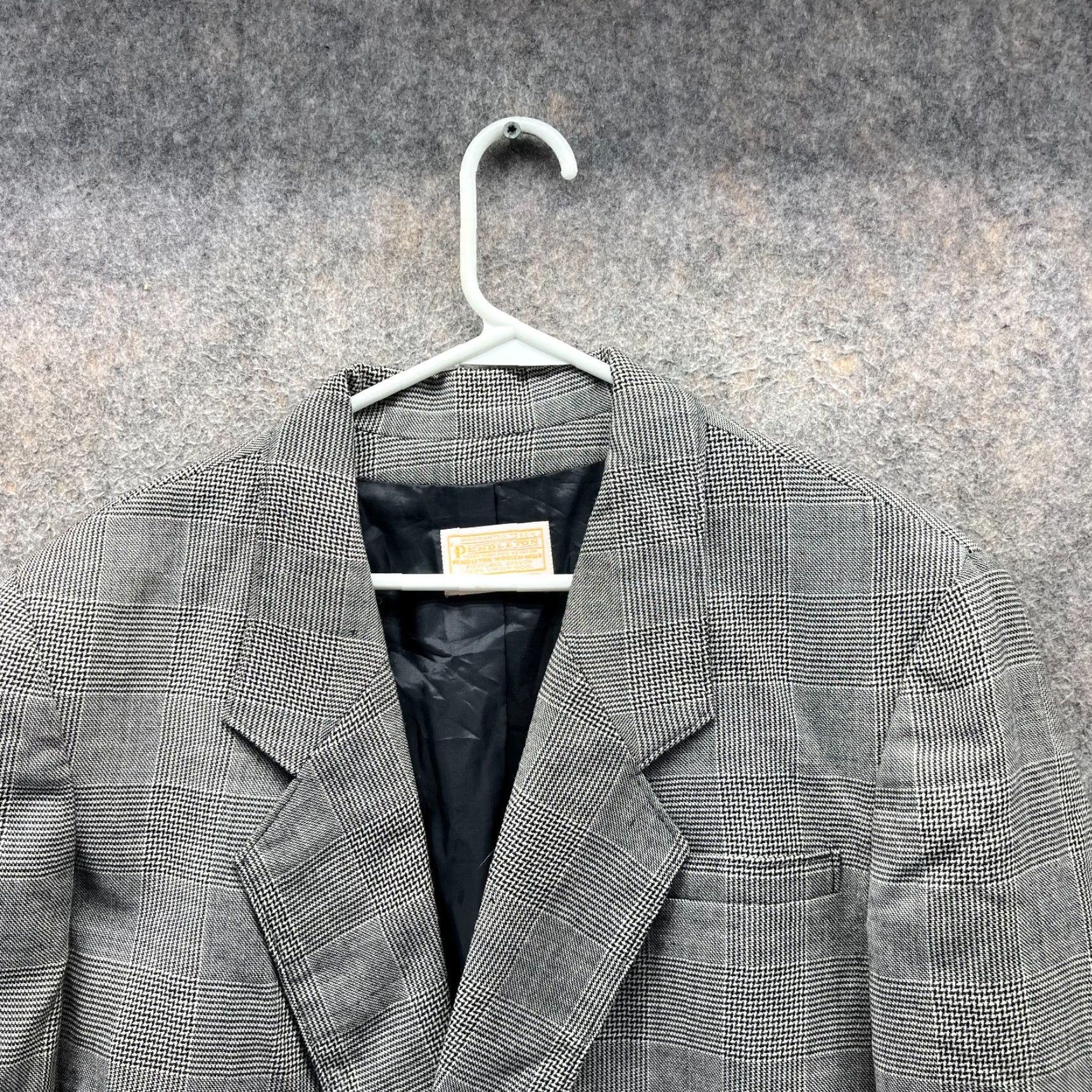 Pendleton VINTAGE Pendleton Blazer Womens 16 Grey Wool Plaid Checkered Sport Coat Size XXL / US 16-18 / IT 52-54 - 3 Thumbnail