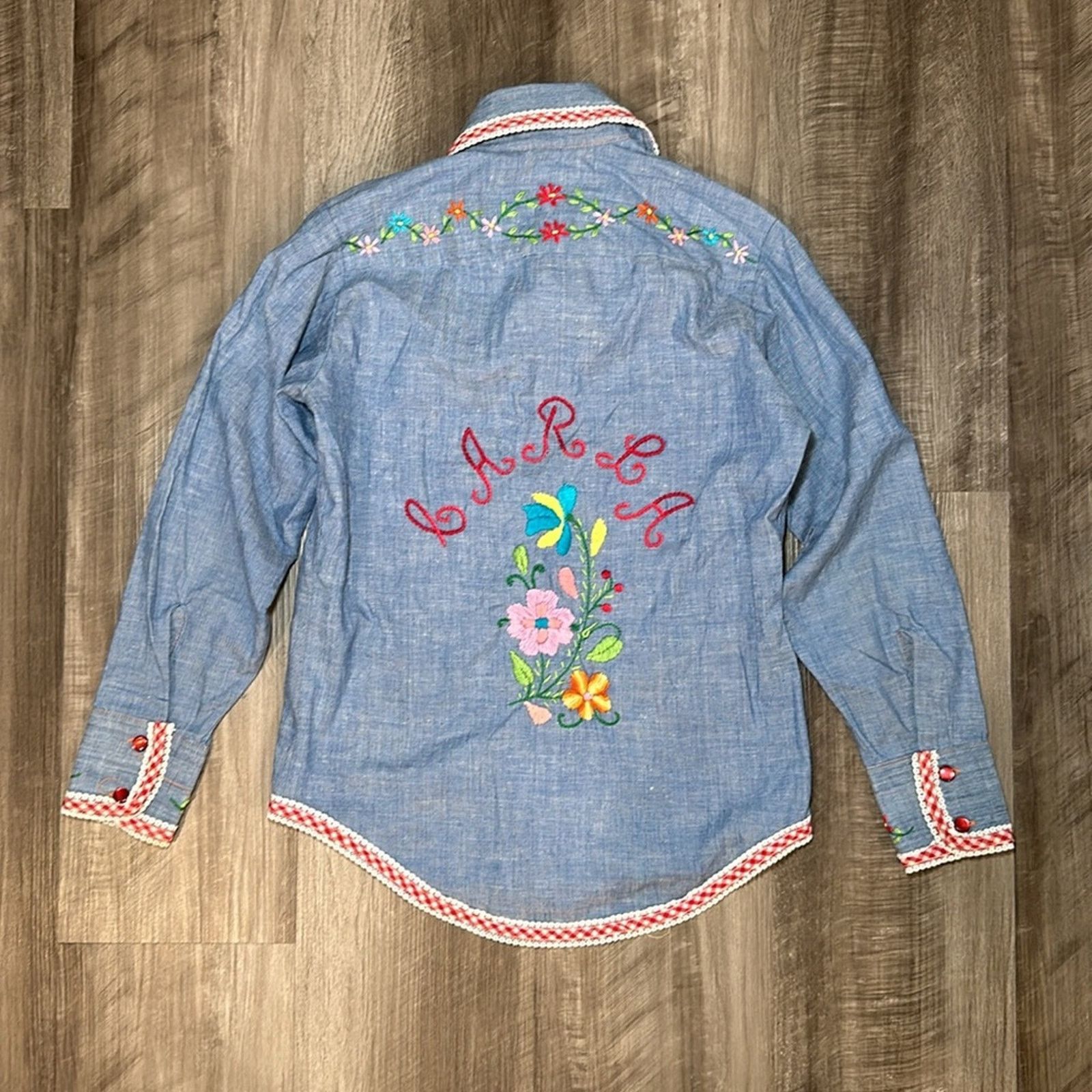 Towncraft Towncraft Vintage Hand Embroidered Button Down - See Sizing Size XS / US 0-2 / IT 36-38 - 2 Thumbnail
