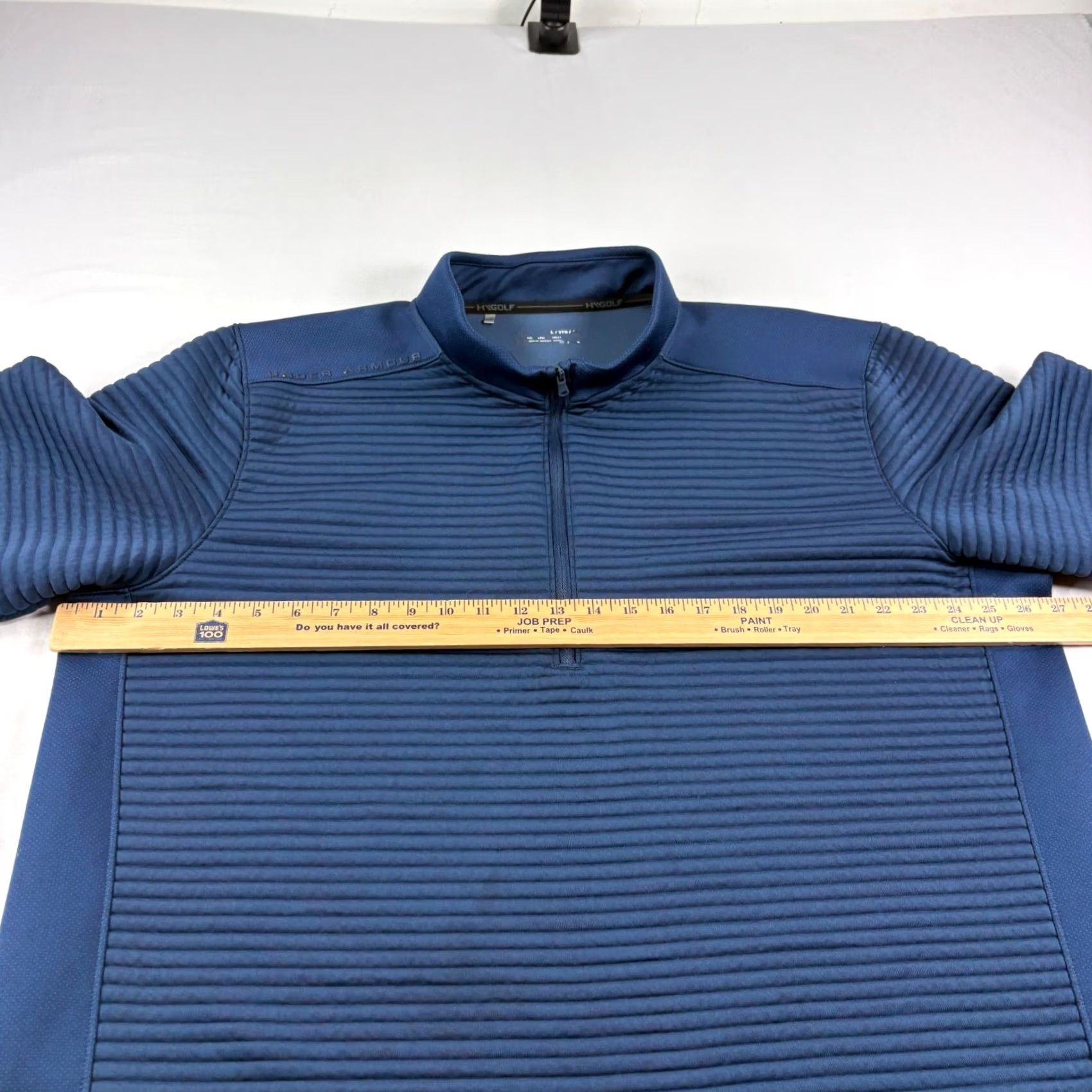 Under Armour Under Armour Sweatshirt Mens 3XL Blue Textured 1/4 Zip Pullover Golf Cold Gear Size US XXL / EU 58 / 5 - 4 Thumbnail
