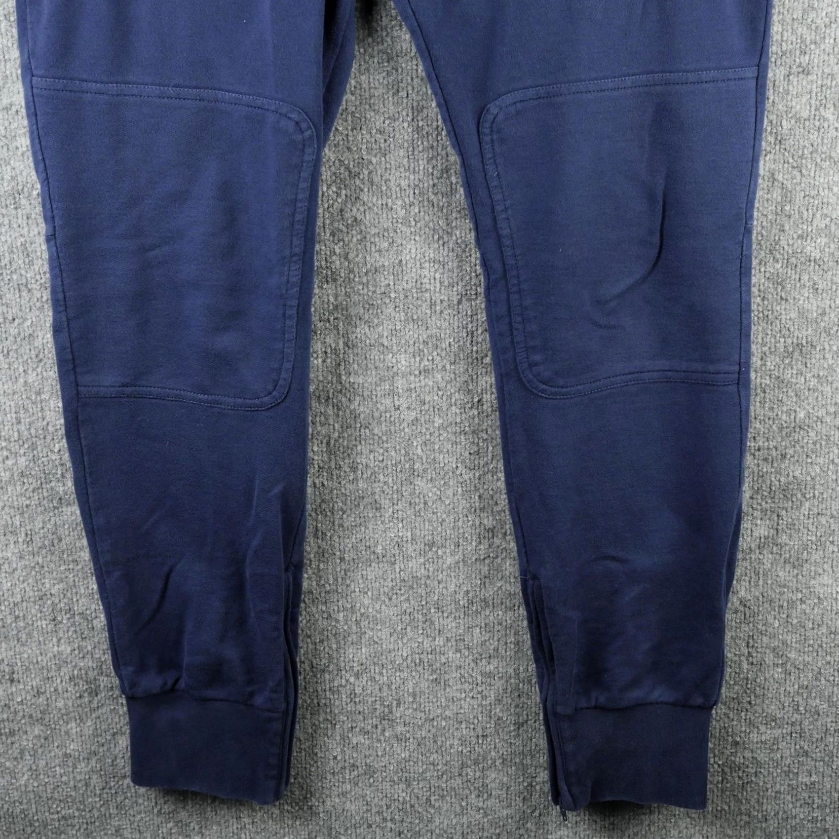 Adidas Adidas Originals Pants Mens Large Blue Fleece Joggers Sweatpants Zip Pockets Size US 33 - 3 Thumbnail