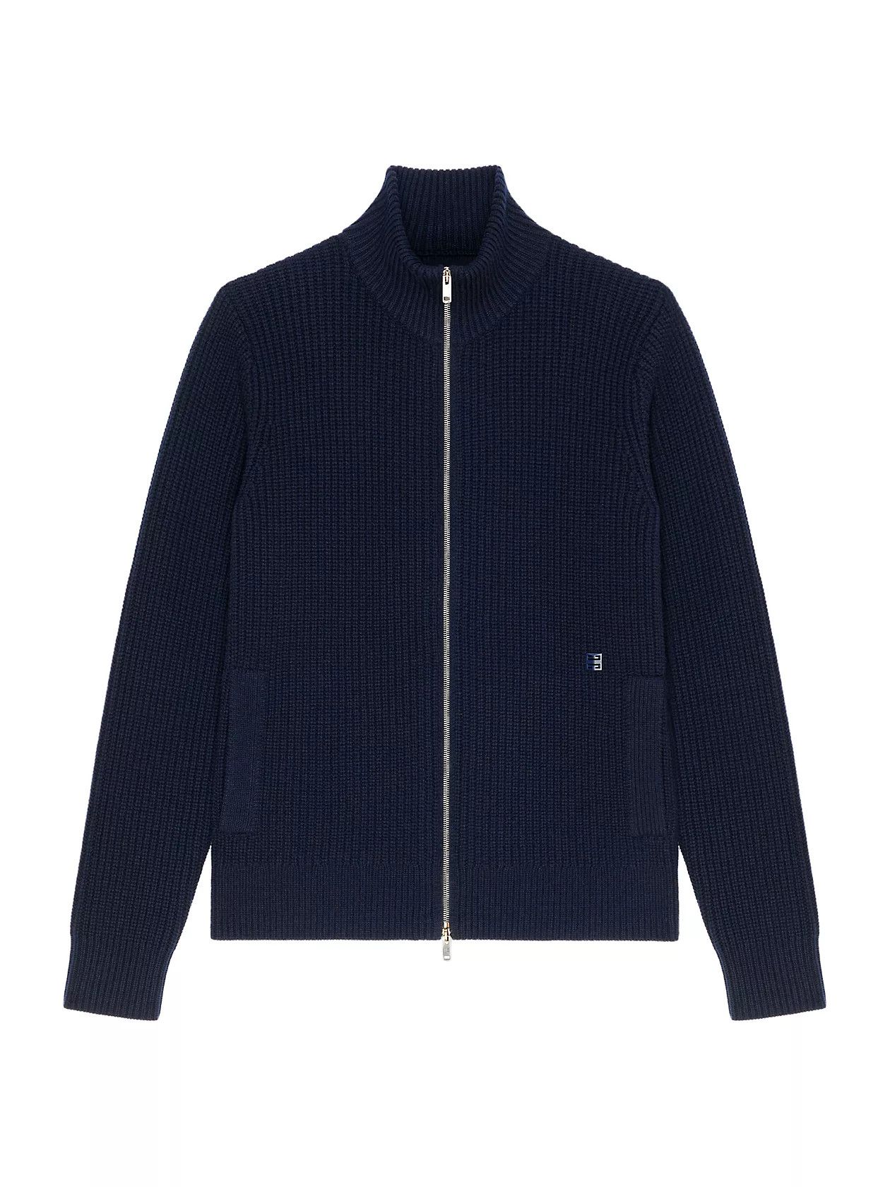 Givenchy o1w1db10325 Textured Front Zipped Cardigan in Night Blue Size US XXL / EU 58 / 5 - 1 Thumbnail