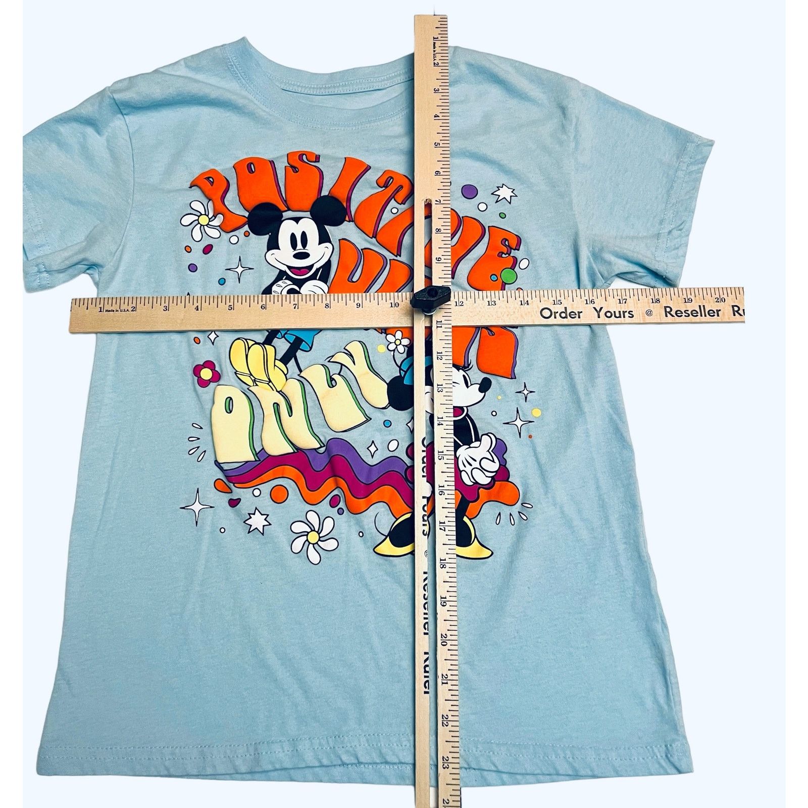 Disney Disney Mickey & Minnie Mouse Positive Vibes Only T-Shirt Size M / US 6-8 / IT 42-44 - 5 Thumbnail