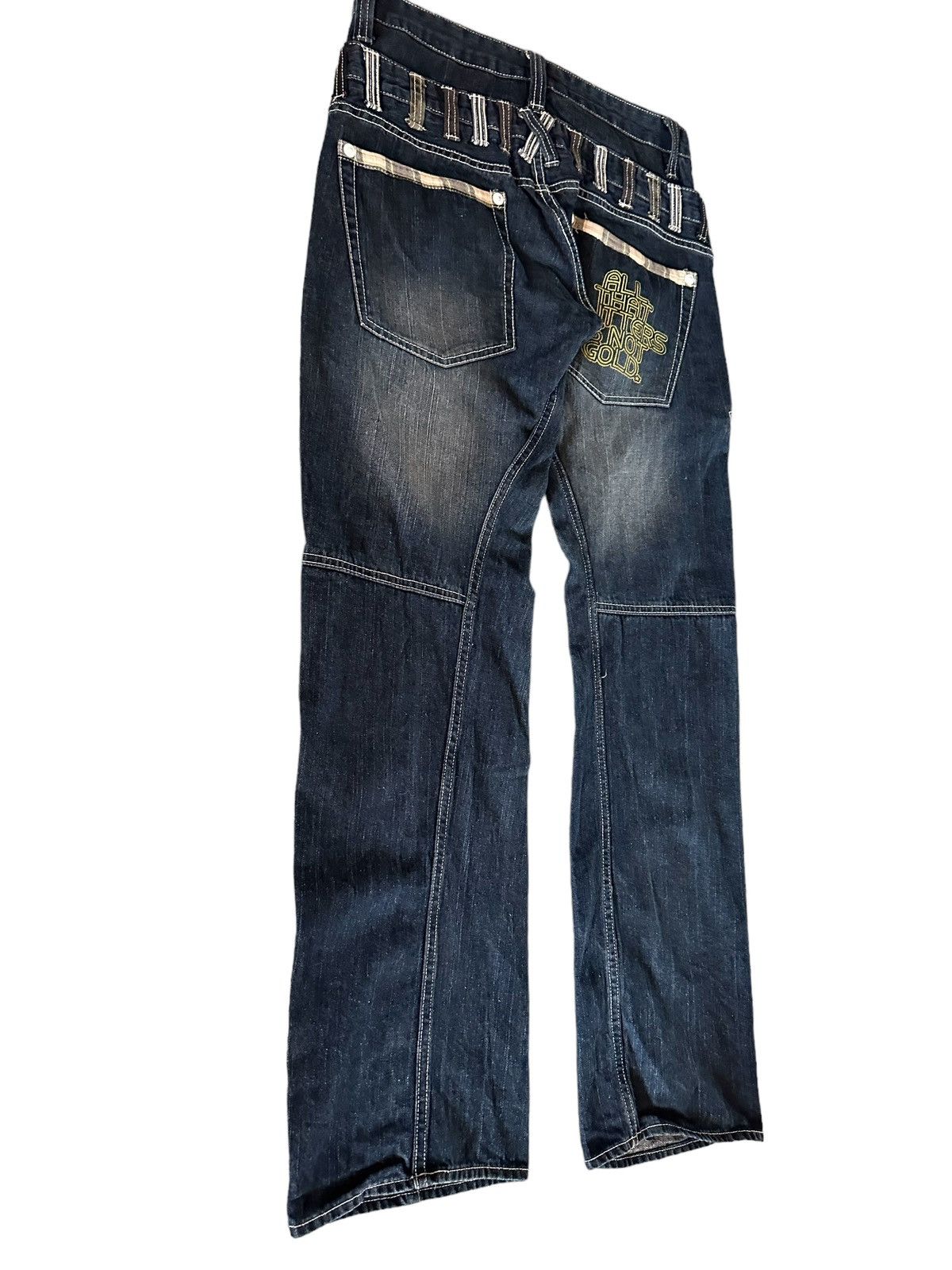 If Six Was Nine Dominate Doublewaist Denim Jeans Size US 32 / EU 48 - 10 Thumbnail