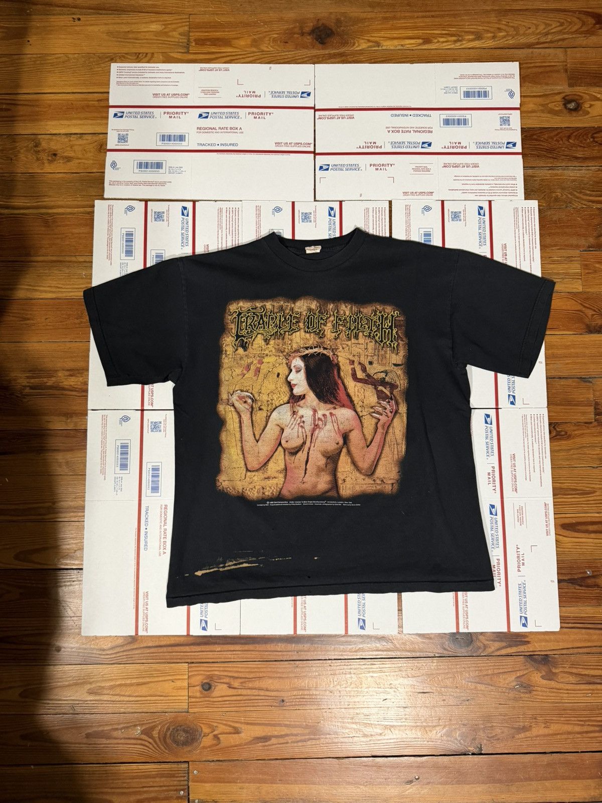 Vintage 1999 Cradle of Filth Praise the Whore Tee XL