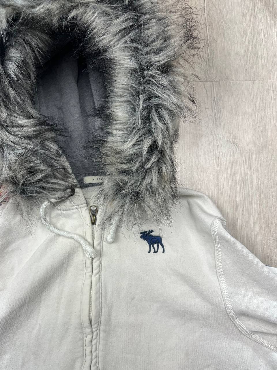 Abercrombie & Fitch × Vintage Vintage Abercrombie Fur Zip Up Y2K Hoodie Size US L / EU 52-54 / 3 - 5 Thumbnail