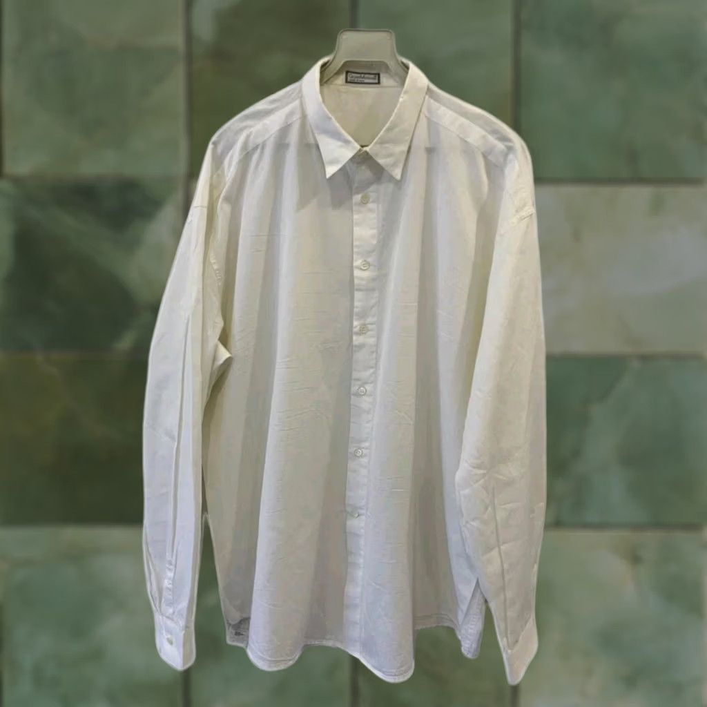 Versace VINTAGE Gianni Versace White Button-Up Shirt 90s ALIAS ITALY L Mens Cotton 100% IT 50 / US Large Size US L / EU 52-54 / 3 - 1 Thumbnail
