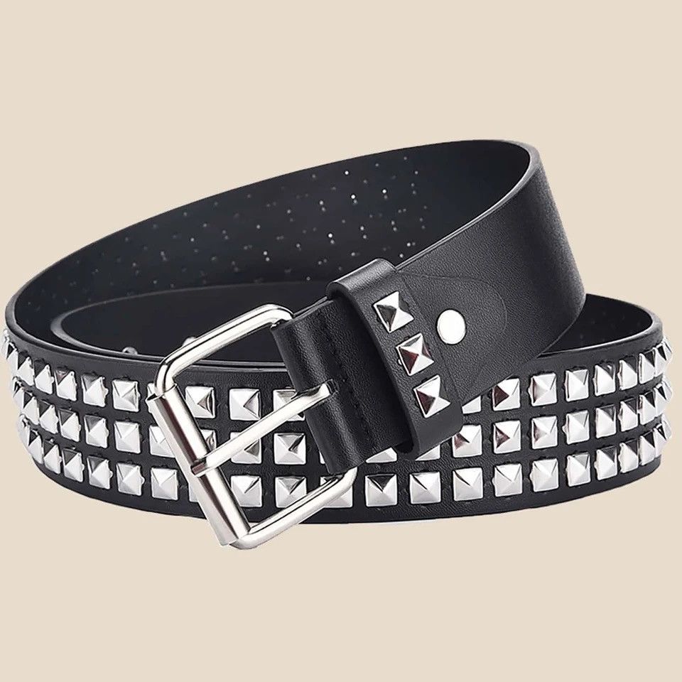 Other Belt Metal Pyramid Belt Men And Women Punk Size ONE SIZE - 2 Thumbnail