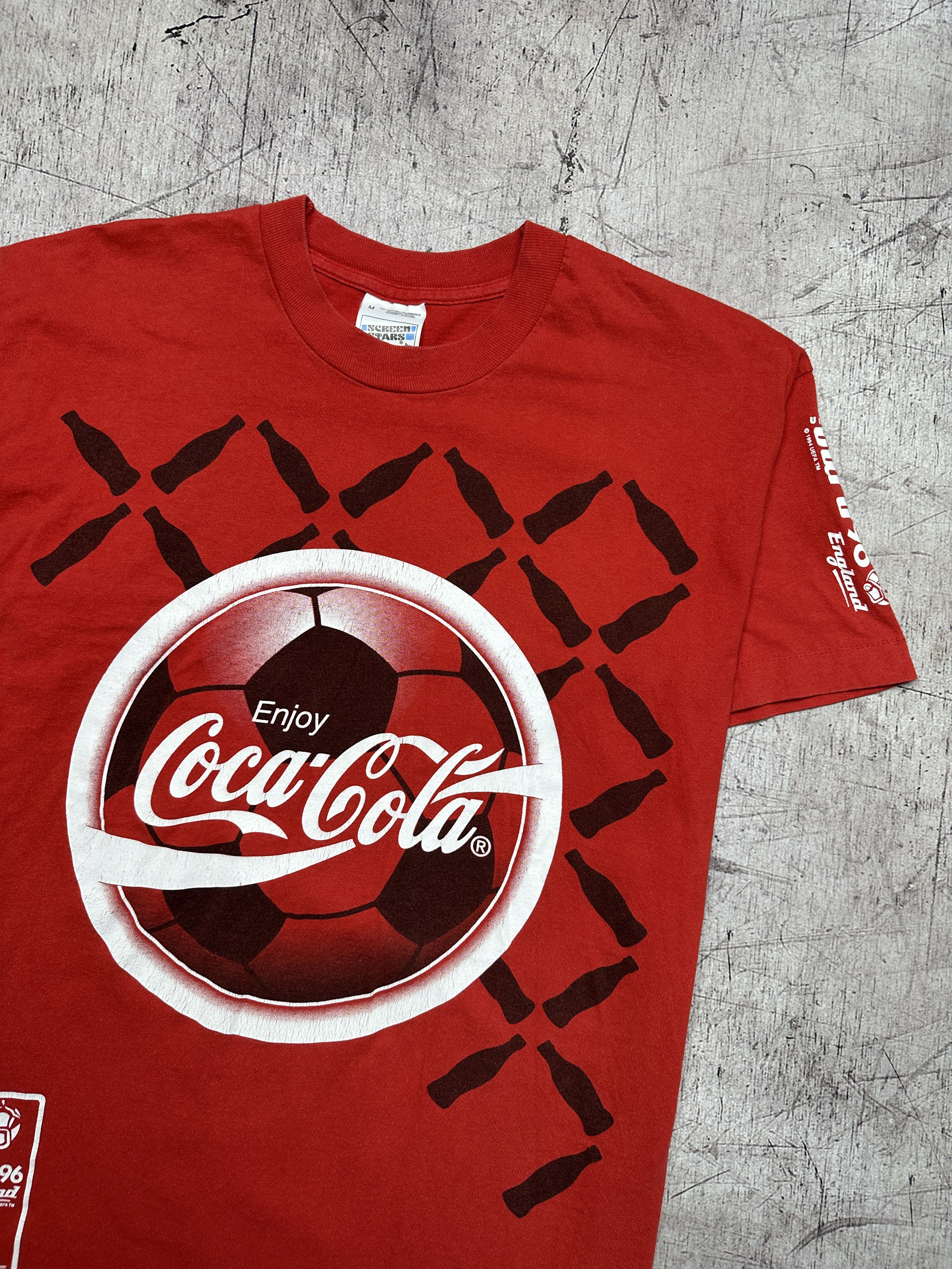 Coca Cola × Vintage Coca Cola 1994 Vintage UEFA Euro 1996 England T-Shirt Size US M / EU 48-50 / 2 - 2 Thumbnail