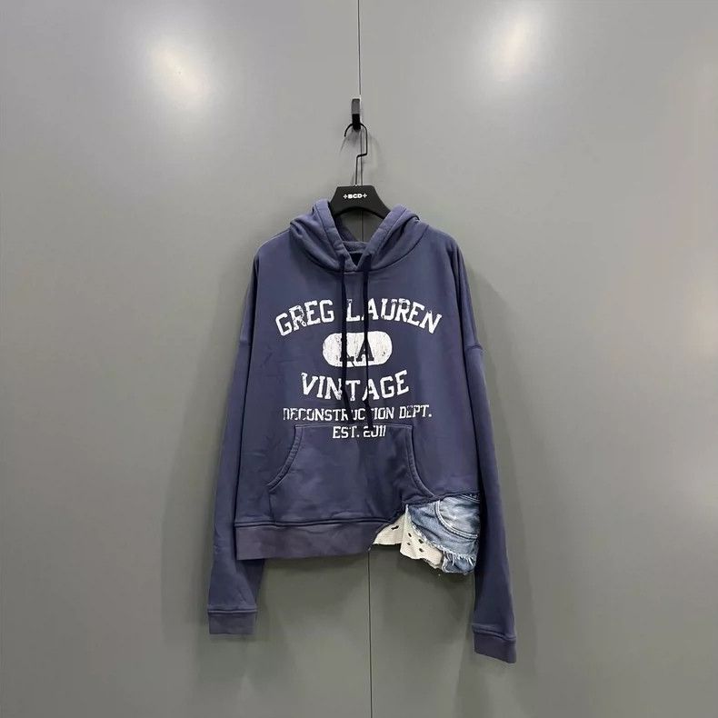 Greg Lauren greg lauren size 4Washed vintage patchwork hoodie 2505-Next Size XL / US 12-14 / IT 48-50 - 1 Thumbnail