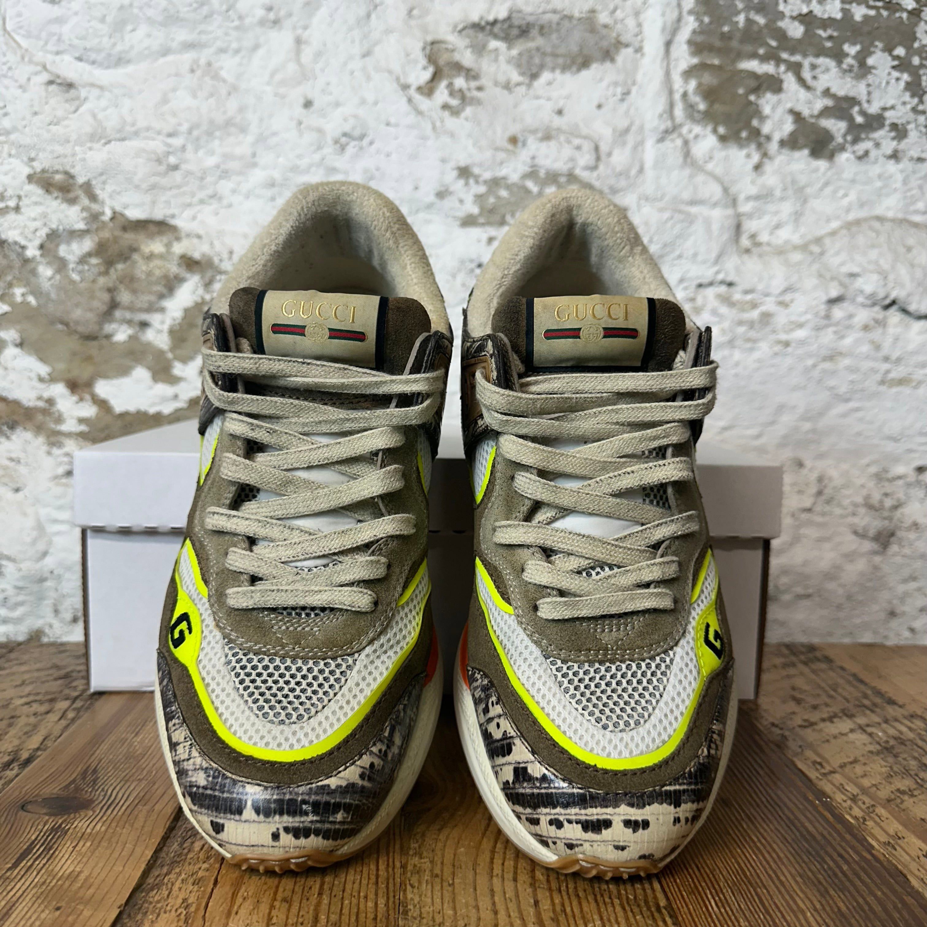 Gucci Gucci Ultrapace Brown Cream Sneaker Sz 8.5 Size US 8.5 / EU 41-42 - 3 Thumbnail