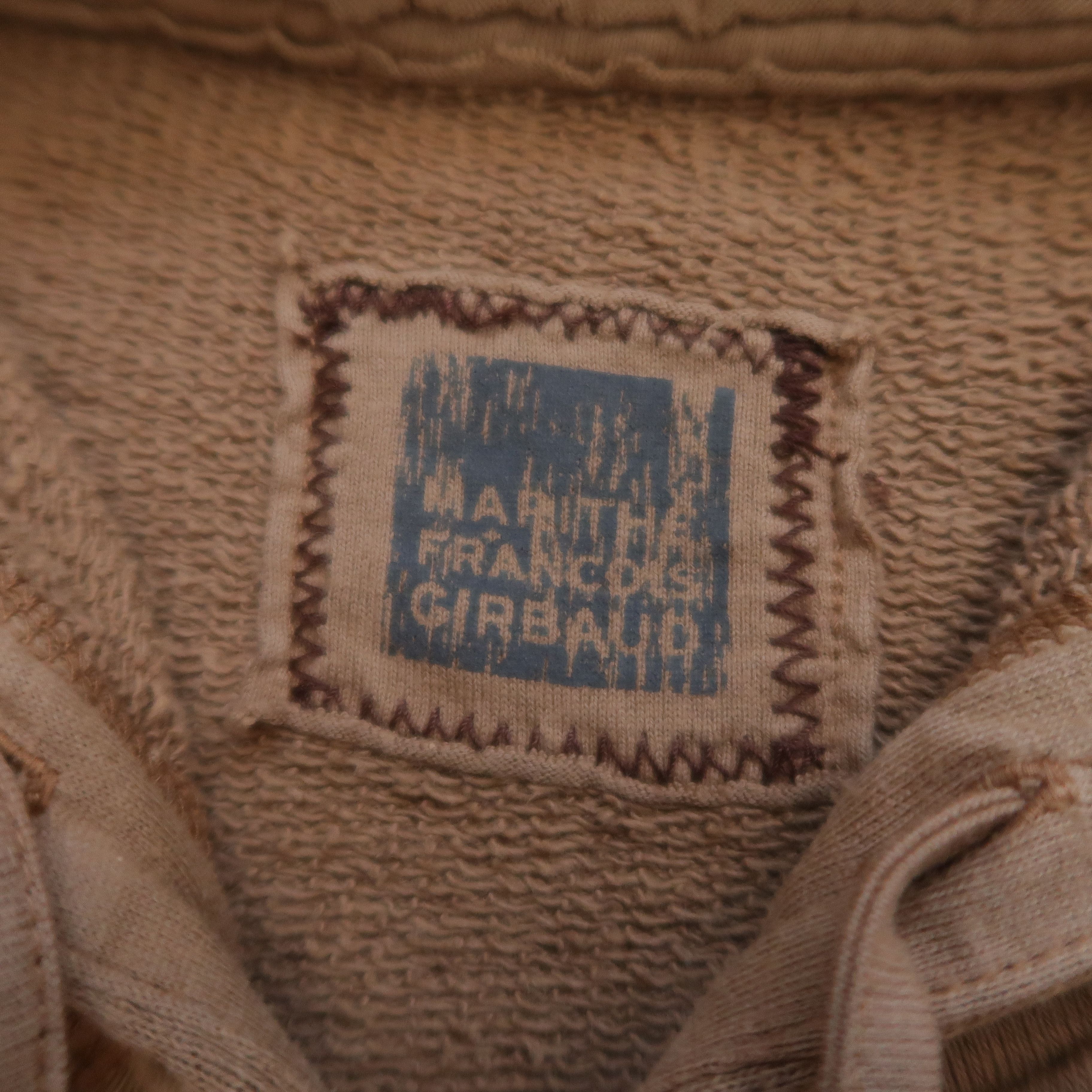 1990s Marithe Francois Girbaud Patchwork Brown Hoodie
