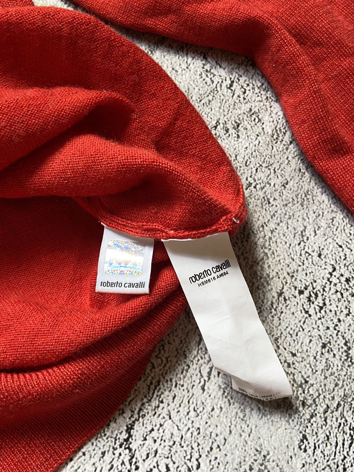 Just Cavalli × Roberto Cavalli × Vintage Vintage Roberto Cavalli Distressed Knit Wool Sweater Size US S / EU 44-46 / 1 - 6 Thumbnail