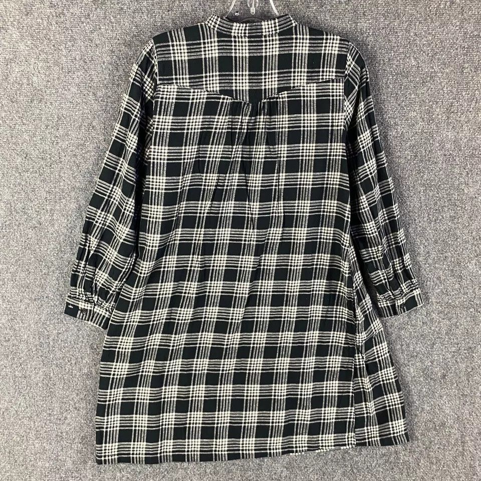 Uniqlo Uniqlo Dress Women's Small Shirt A-Line Plaid Henley Size S / US 4 / IT 40 - 8 Thumbnail