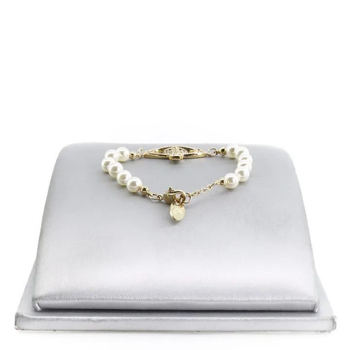 Vivienne Westwood Vivienne Westwood Mini Bas Relief Pearl Bracelet Size ONE SIZE - 8 Thumbnail