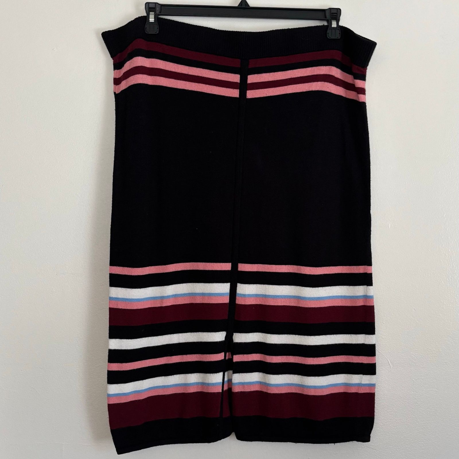 Other Eva Mendes NY&Co Striped Knit Pencil Midi Skirt XXL Size 30" / US 8 / IT 44 - 2 Thumbnail